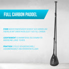 Apollo - Apollo SUP Paddel - 3 teiliges Stechpaddel aus Carbon und Fiberglas - Full Carbon Paddel
