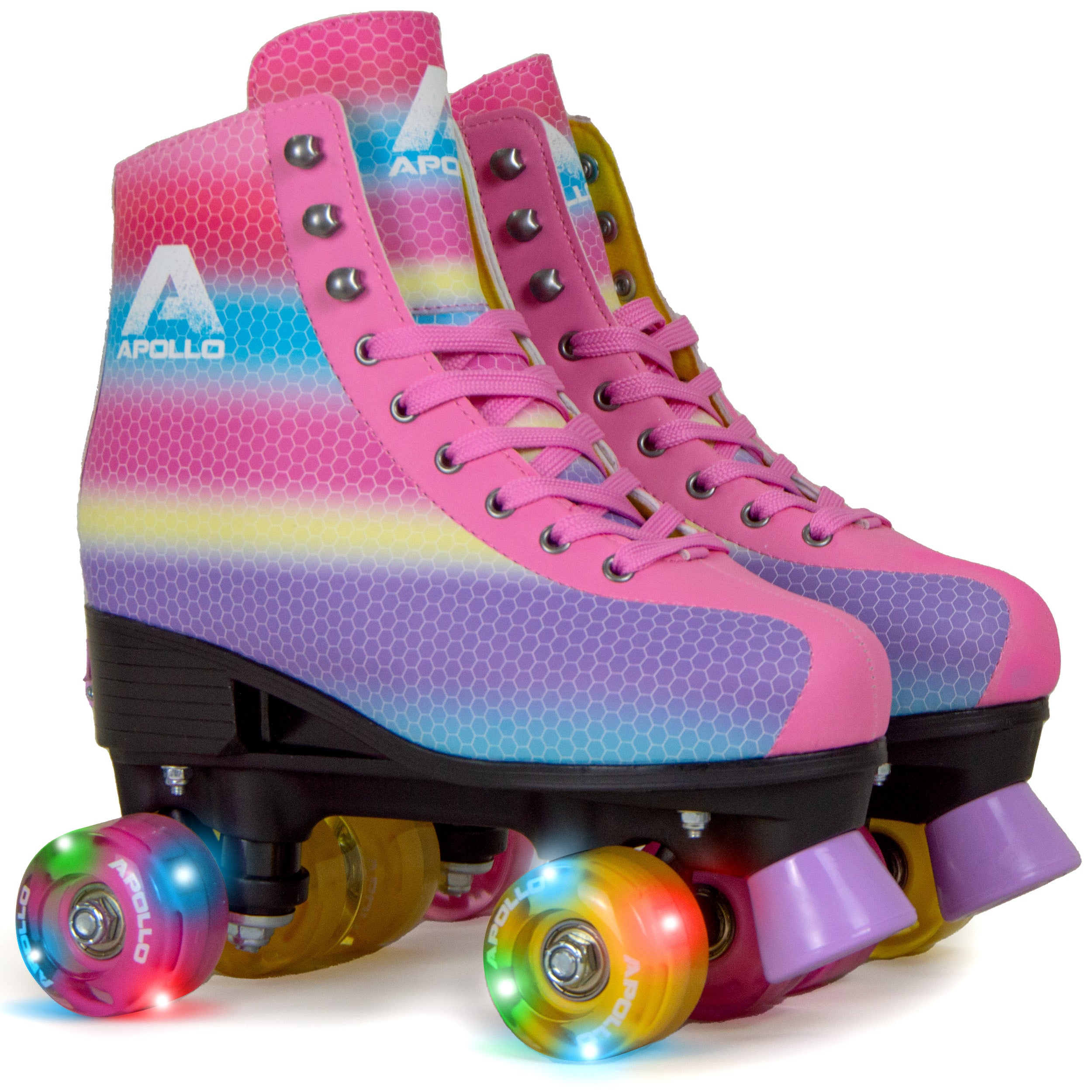 Apollo - Classic Roller Rollschuhe für Kinder und Erwachsene - Dancing Queen LED - L (39-42)