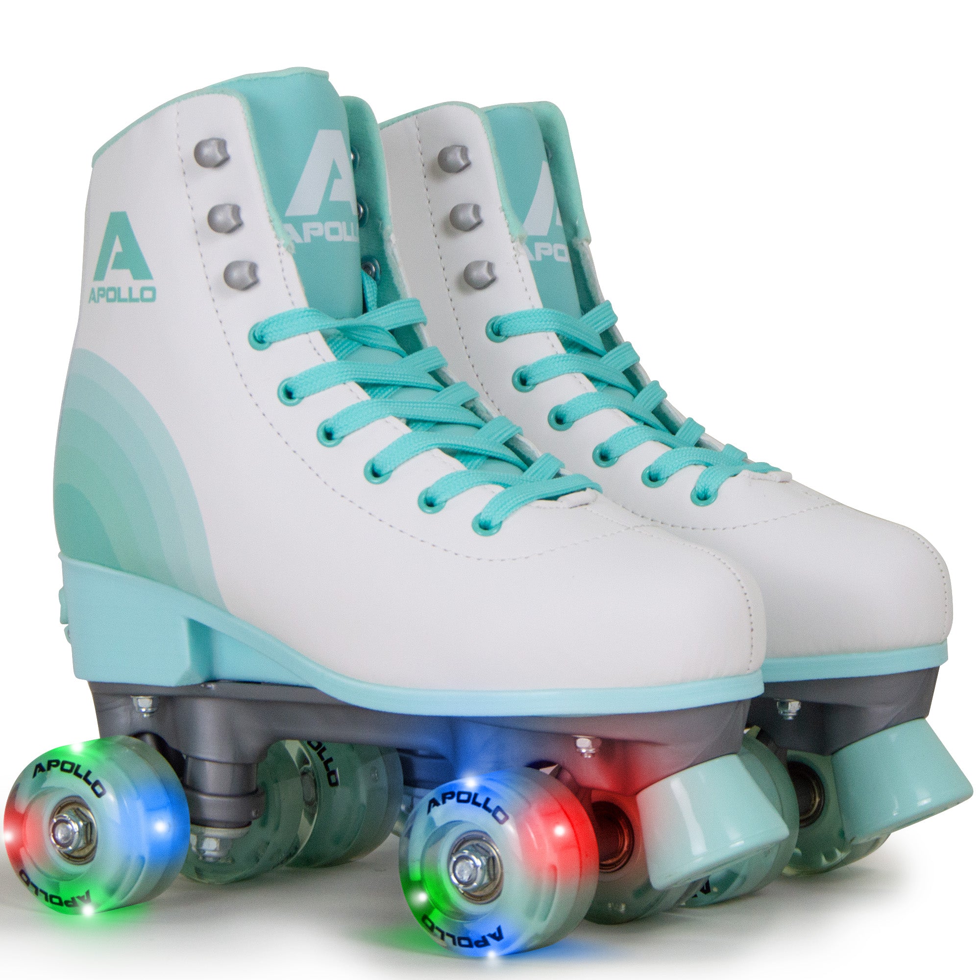 Apollo Funsport - Classic Roller Rollschuhe für Kinder und Erwachsene - Disco Time LED - L (39-42)