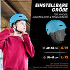 Apollo - Skatehelm, Multi Sport Helm Herren, Damen, Kinder, Kinderfahrradhelm verstellbar - Light Blue (Uni)