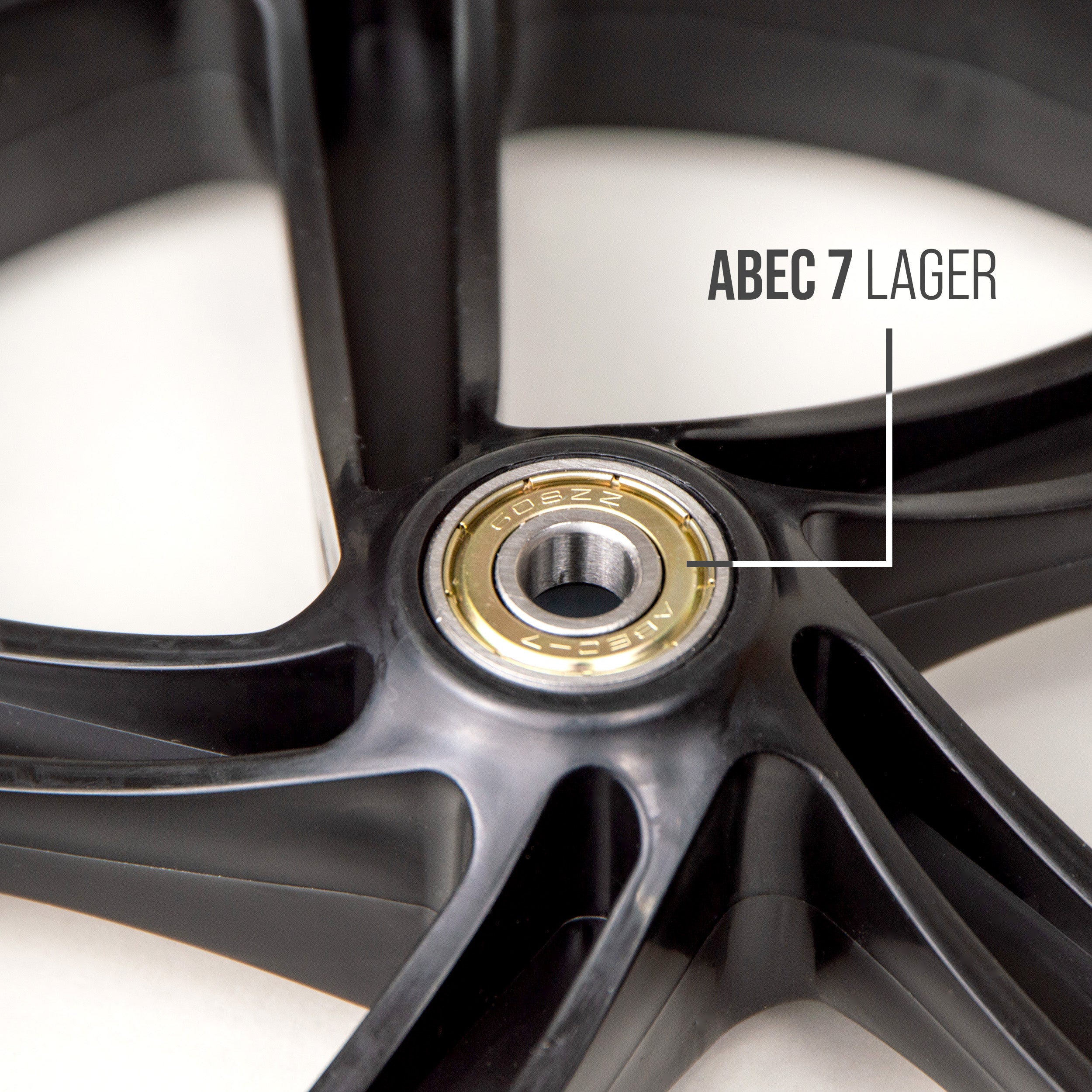 Apollo - 200 mm Ersatzräderset für City Scooter - Phantom / Spectre - LED Schwarz Transparent