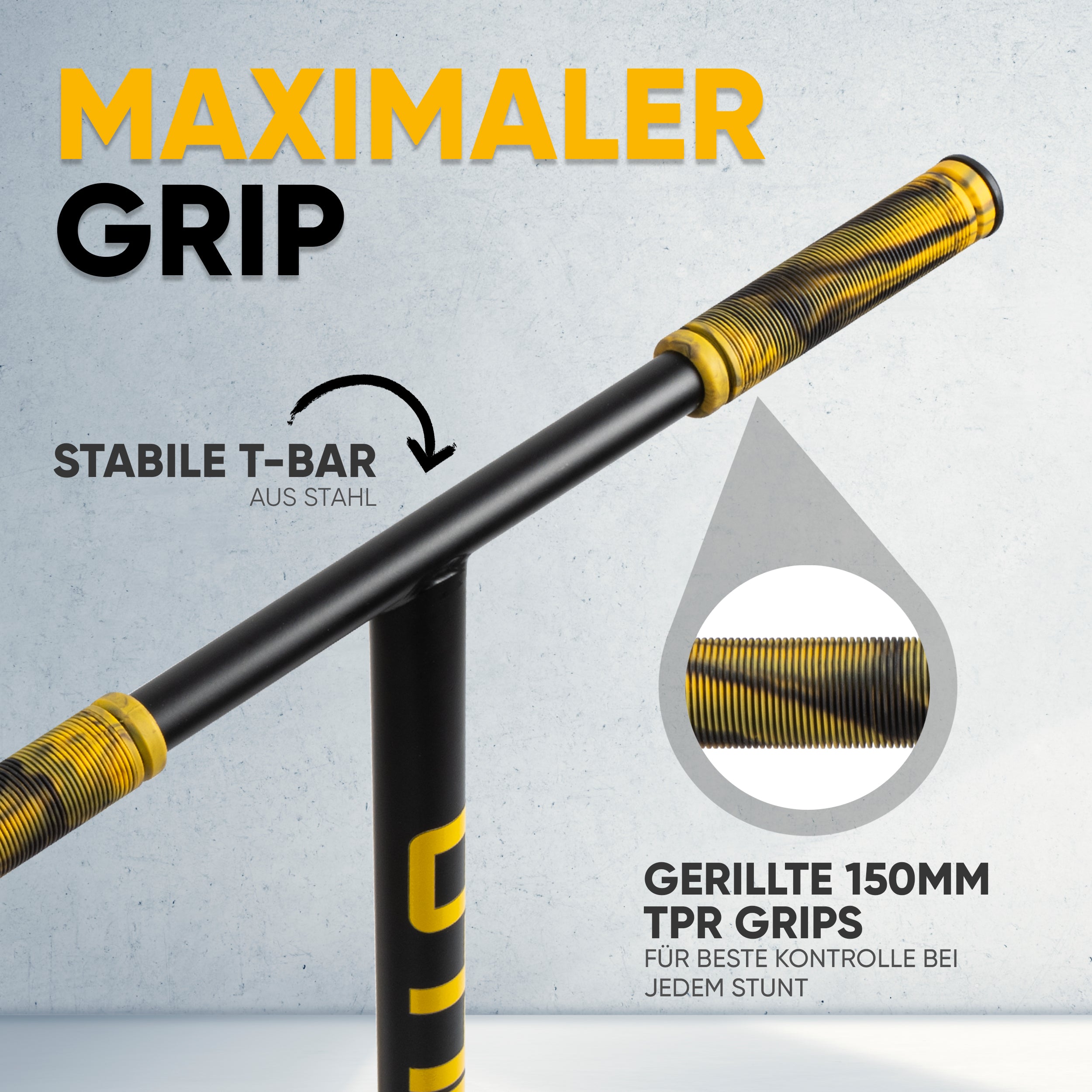 Apollo - Stunt Scooter 'Eagle' - eloxierter Profi Stuntroller mit ABEC 9 Kugellagern - Schwarz Gold