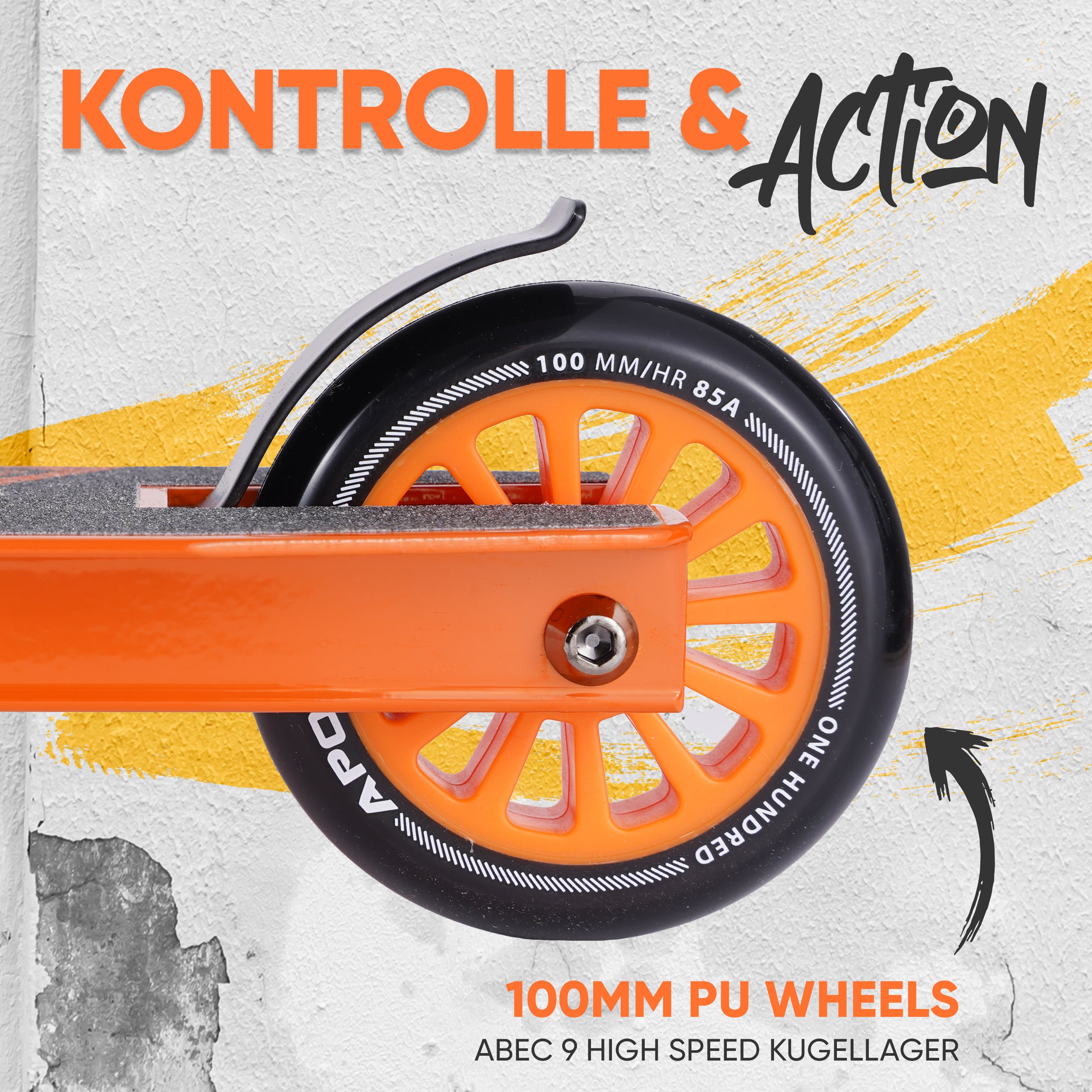 Apollo Funsport - Apollo Stuntscooter Gravity - sportlich, funktional und ideal für Beginner - Orange