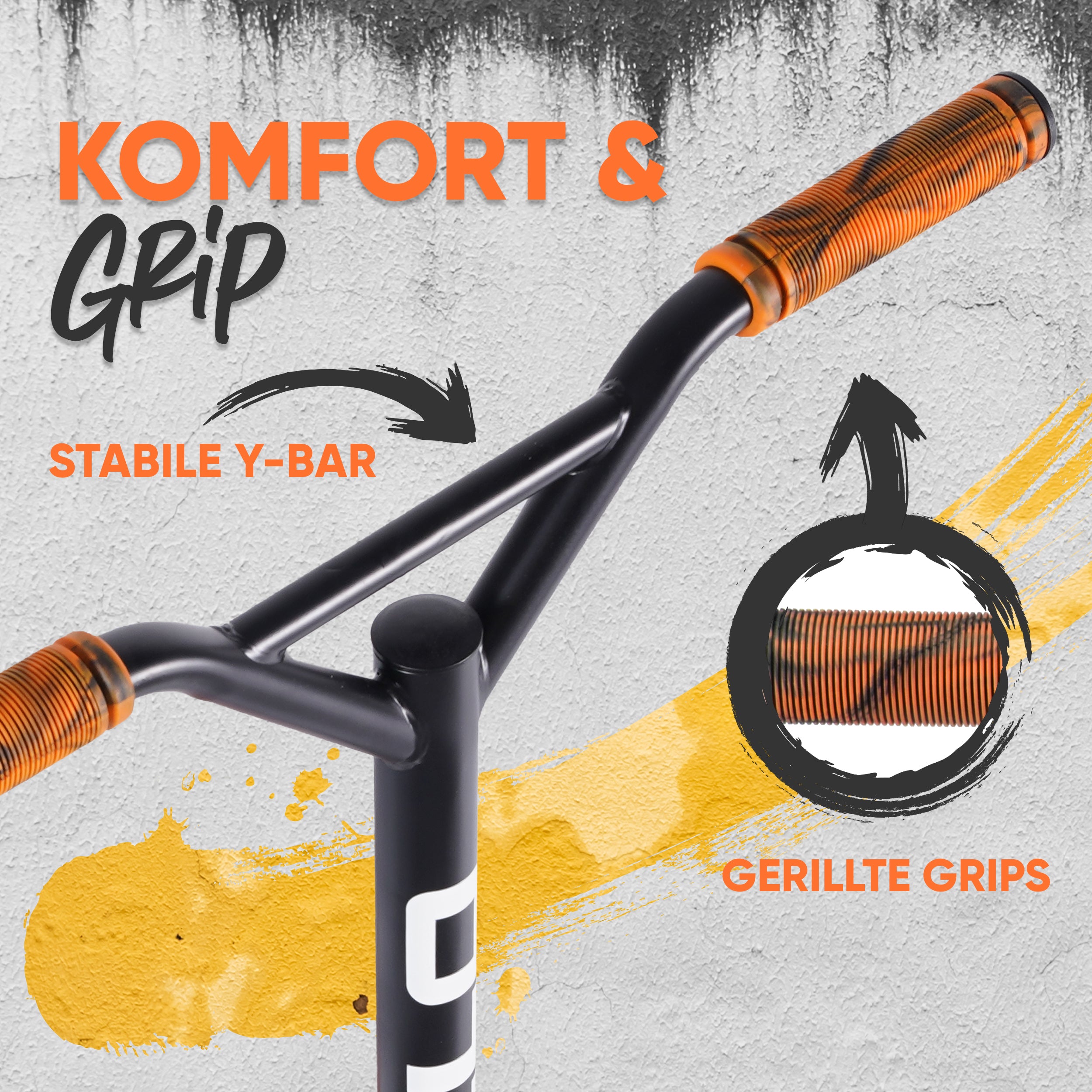 Apollo Funsport - Apollo Stuntscooter Gravity - sportlich, funktional und ideal für Beginner - Orange