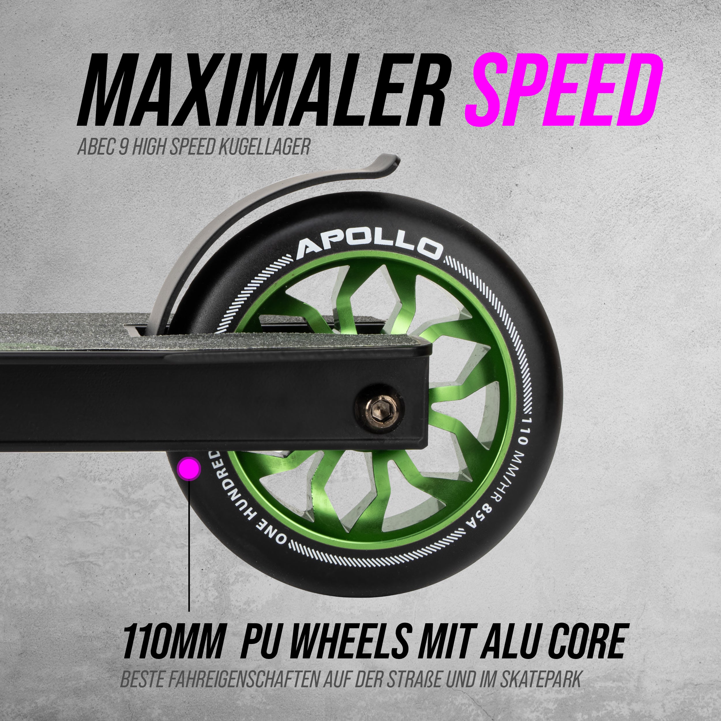 Apollo - Apollo Stunt Scooter "Hawk" - Schwarz Grün