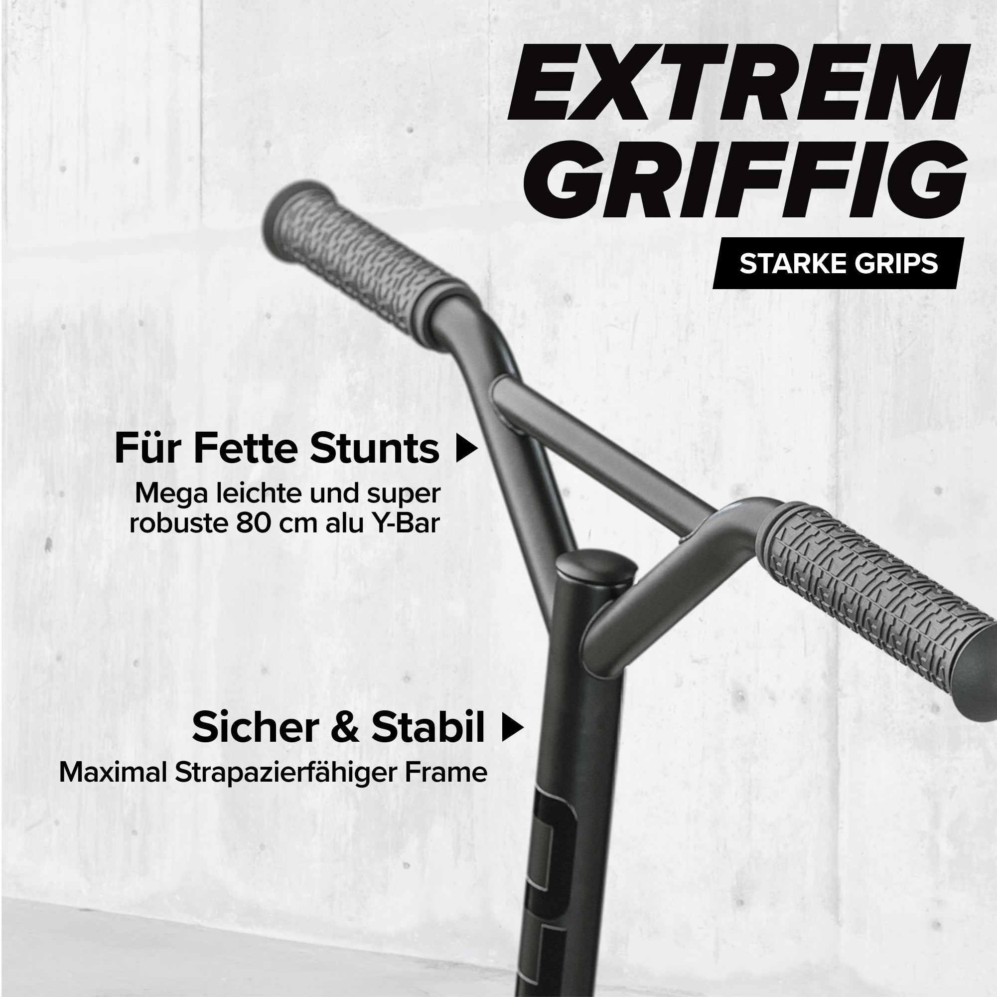 Apollo - Stunt Scooter - Genius Pro Robuster Kinder Scooter mit ABEC 9 Kugellager - Schwarz