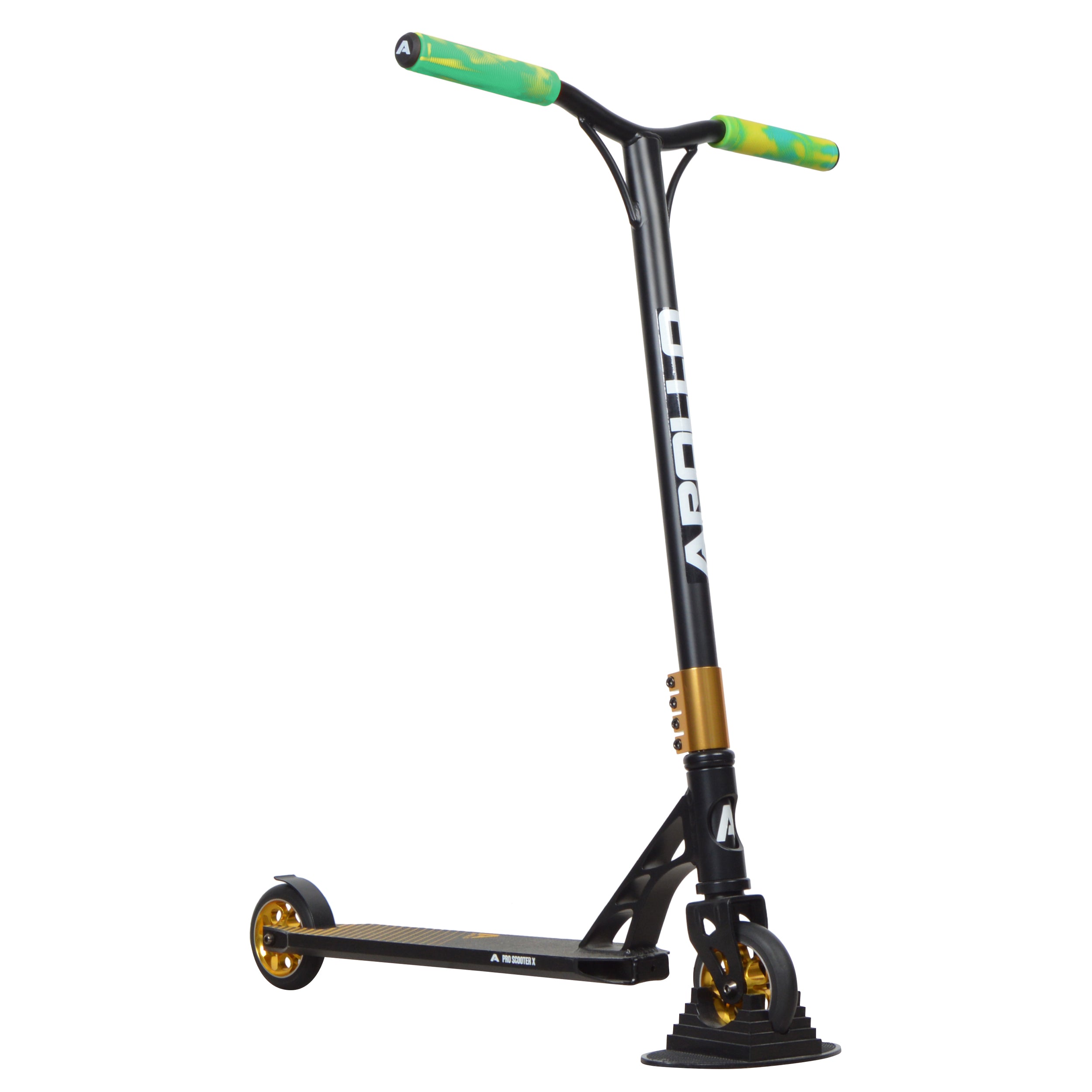 Apollo - Apollo Stunt Scooter Grips 160 mm weiche Lenkergriffe mit Bar Ends - Grün Gelb