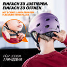 Apollo - Skatehelm, Multi Sport Helm Herren, Damen, Kinder, Kinderfahrradhelm verstellbar - Violett (Uni)