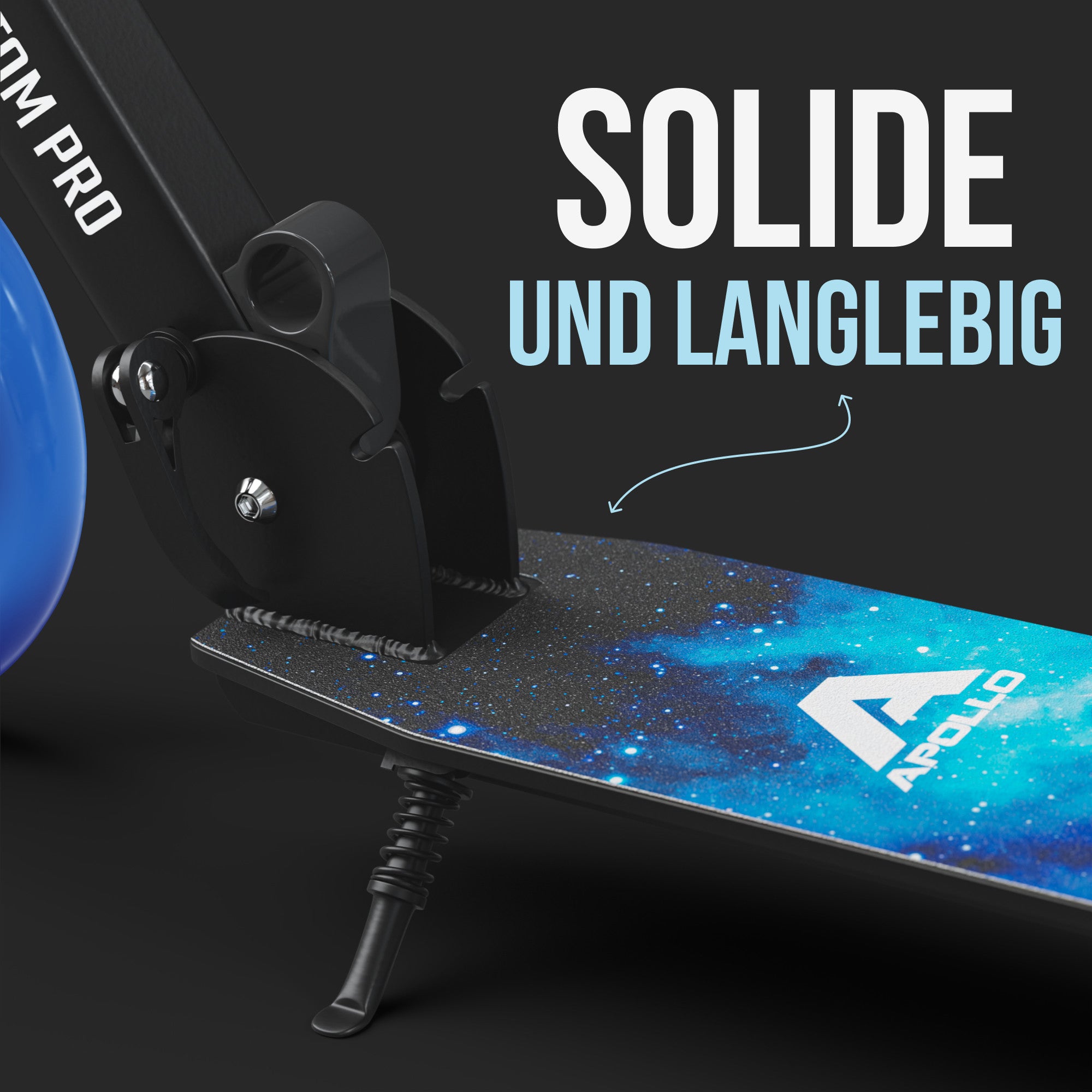 Apollo - Klappbarer City Roller für Kinder "Phantom" höhenverstellbarer Tretroller - Stars