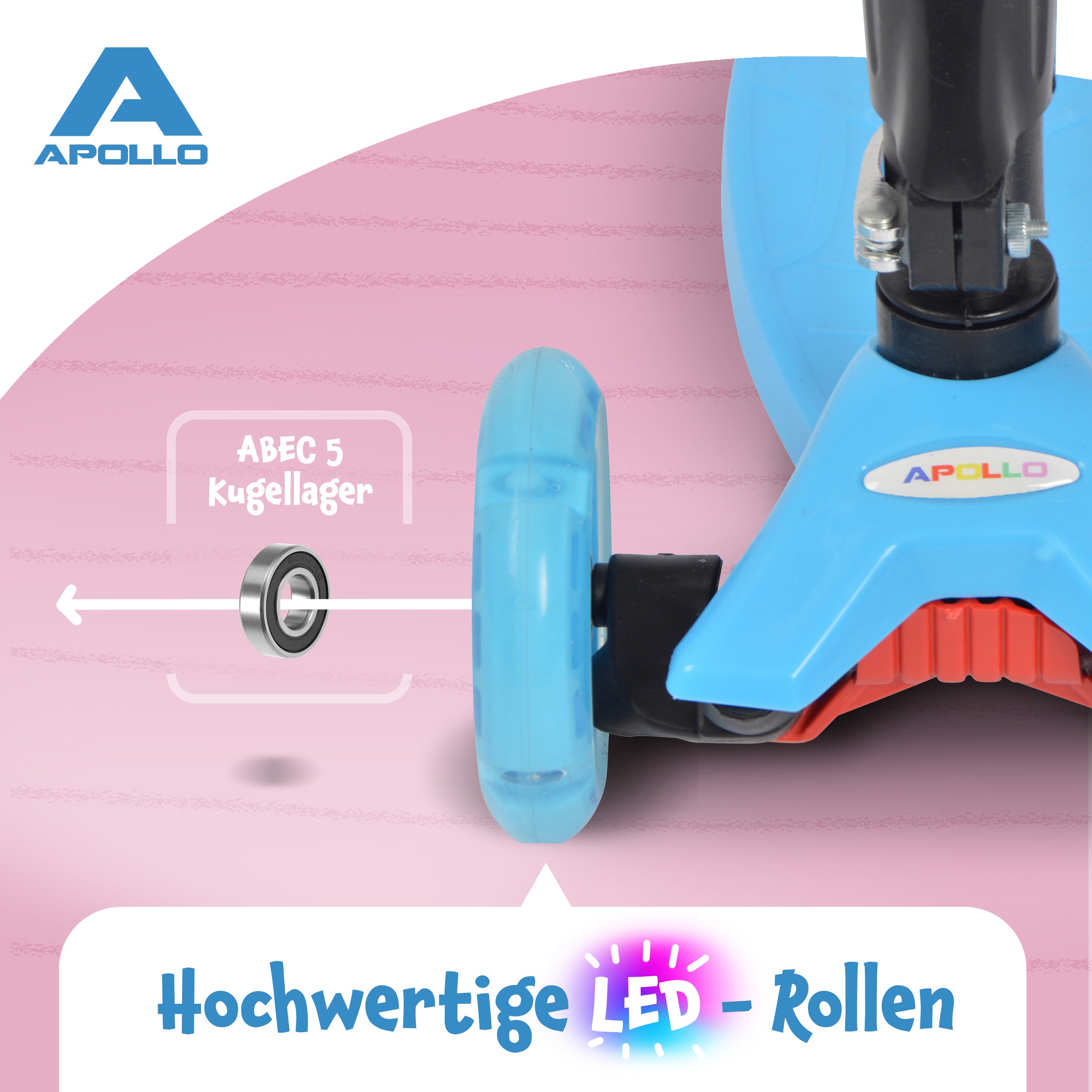 Apollo - Apollo Kinderroller Kids Whiz LED - in verschiedenen Farben - Blau