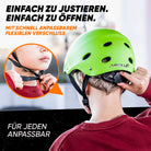 Apollo - Skatehelm, Multi Sport Helm Herren, Damen, Kinder, Kinderfahrradhelm verstellbar - Green (Uni)