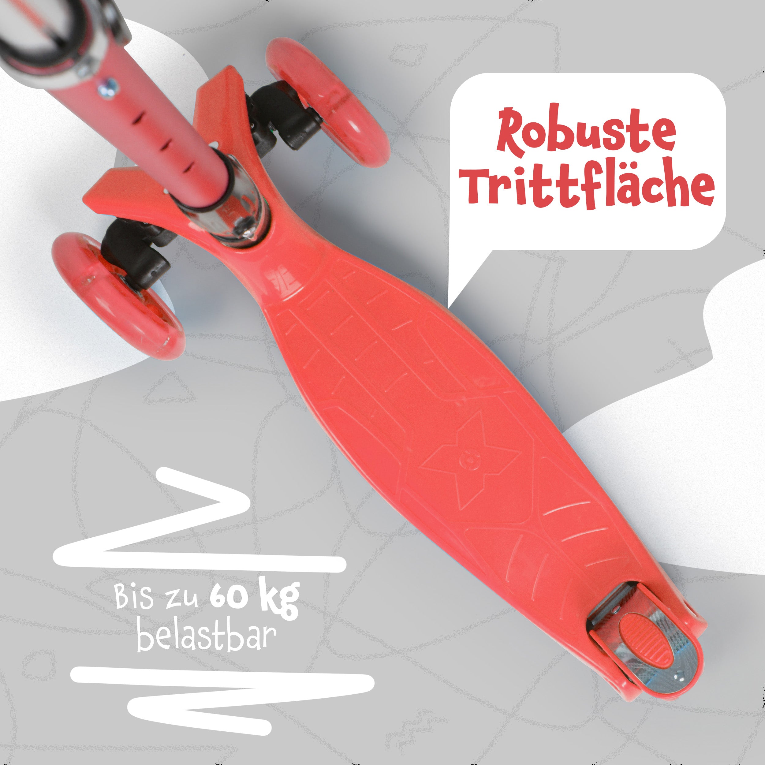Apollo - Apollo Kinderroller Kids Whiz LED - in verschiedenen Farben - Rot