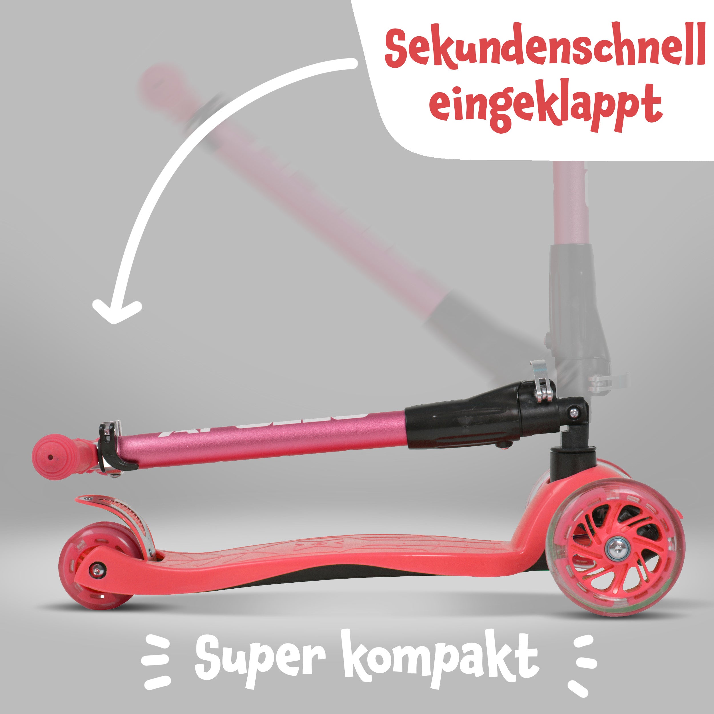 Apollo - Apollo Kinderroller Kids Whiz LED - in verschiedenen Farben - Rot