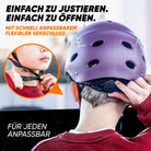 Apollo - Skatehelm, Multi Sport Helm Herren, Damen, Kinder, Kinderfahrradhelm verstellbar - Purple Flower