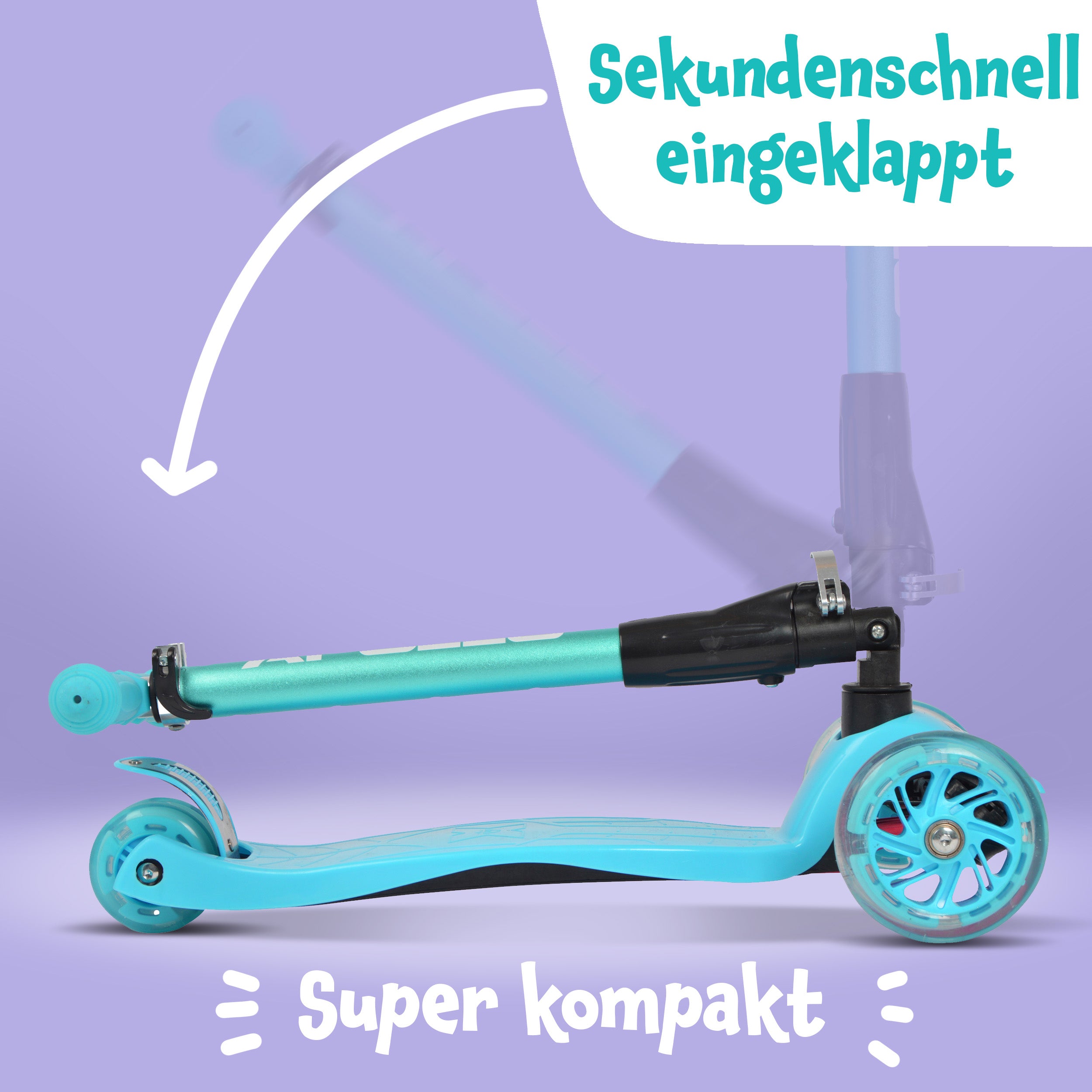 Apollo - Apollo Kinderroller Kids Whiz LED - in verschiedenen Farben - Mint