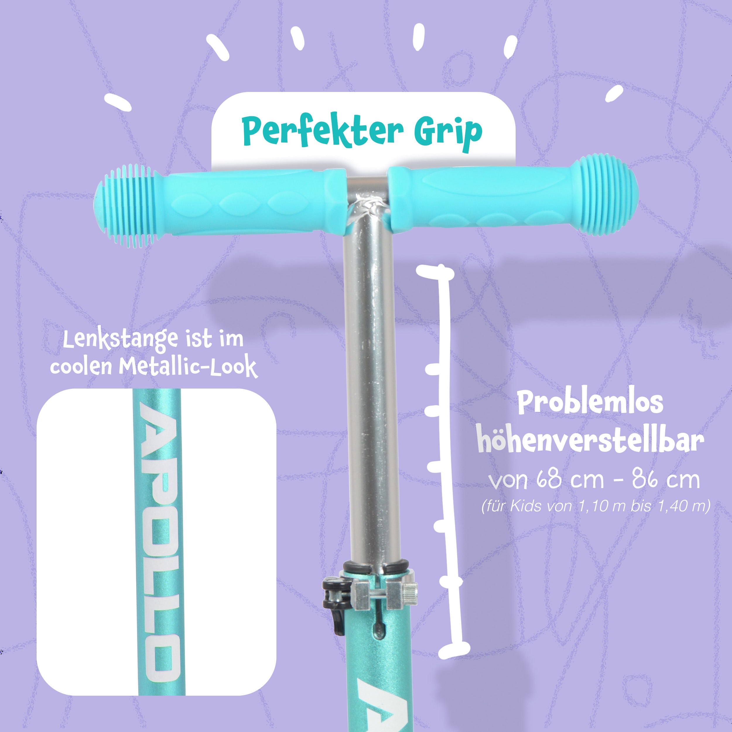 Apollo - Apollo Kinderroller Kids Whiz LED - in verschiedenen Farben - Mint