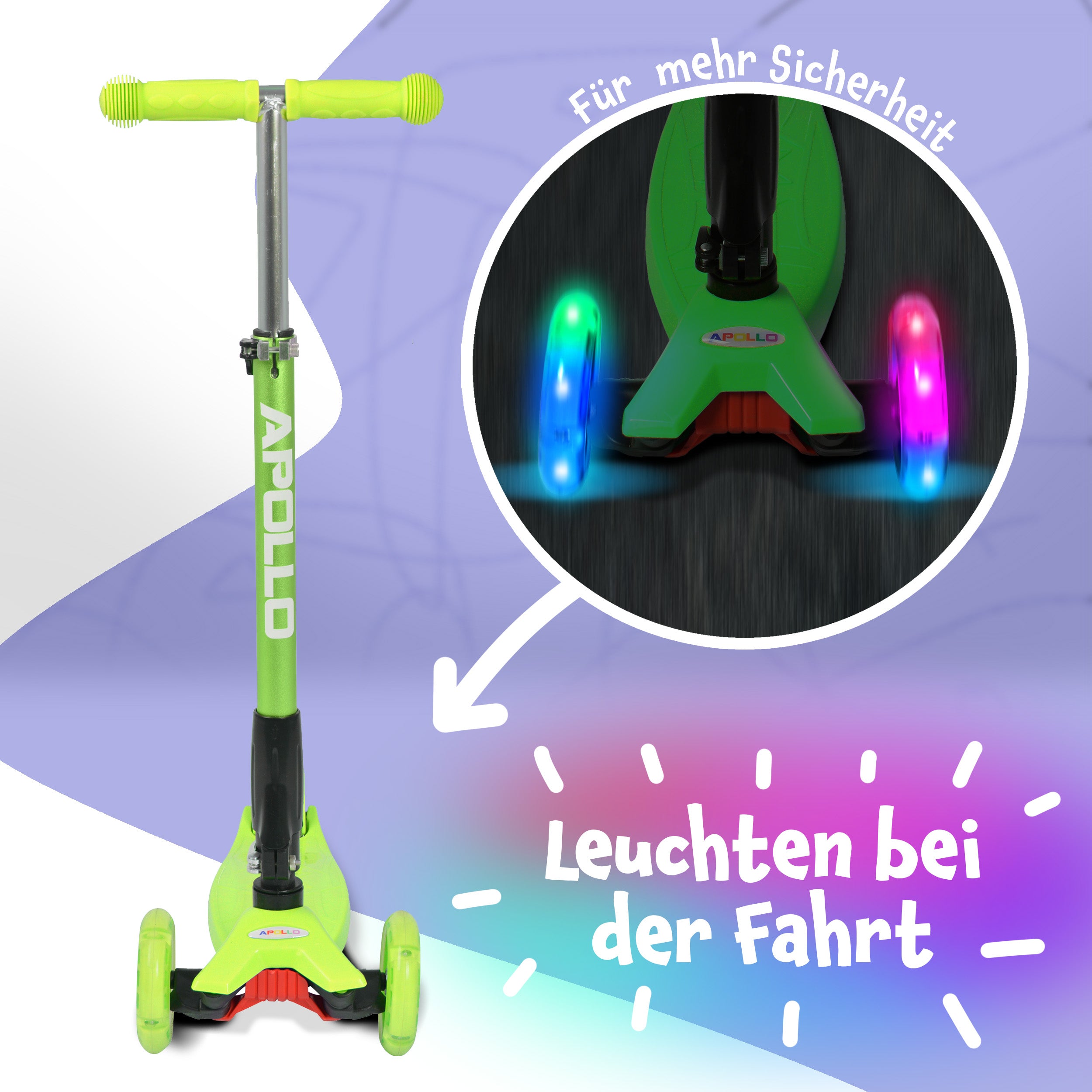 Apollo - Apollo Kinderroller Kids Whiz LED - in verschiedenen Farben - Grün
