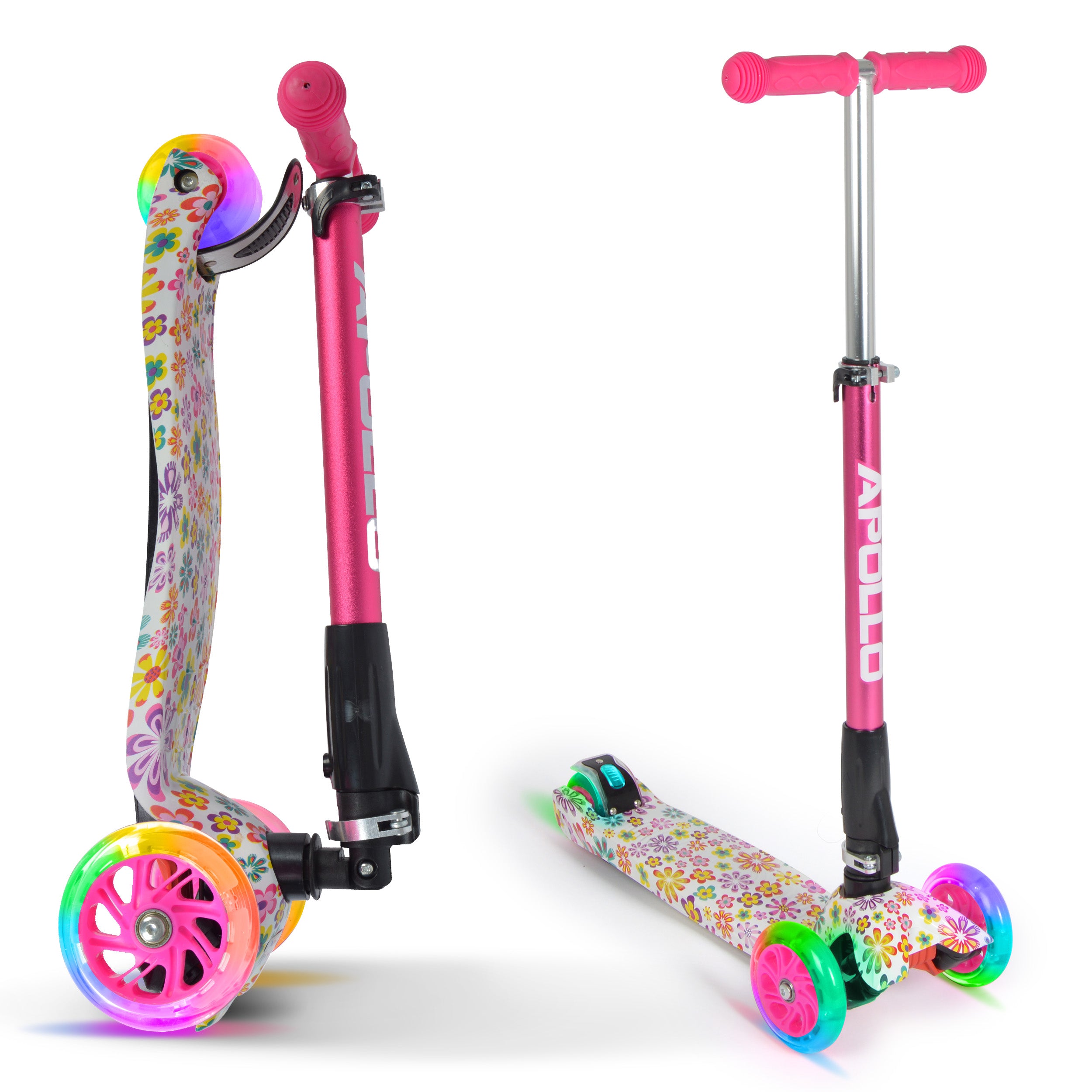 Apollo - Apollo Kinderroller Kids Whiz LED - in verschiedenen Farben - Blumenmuster