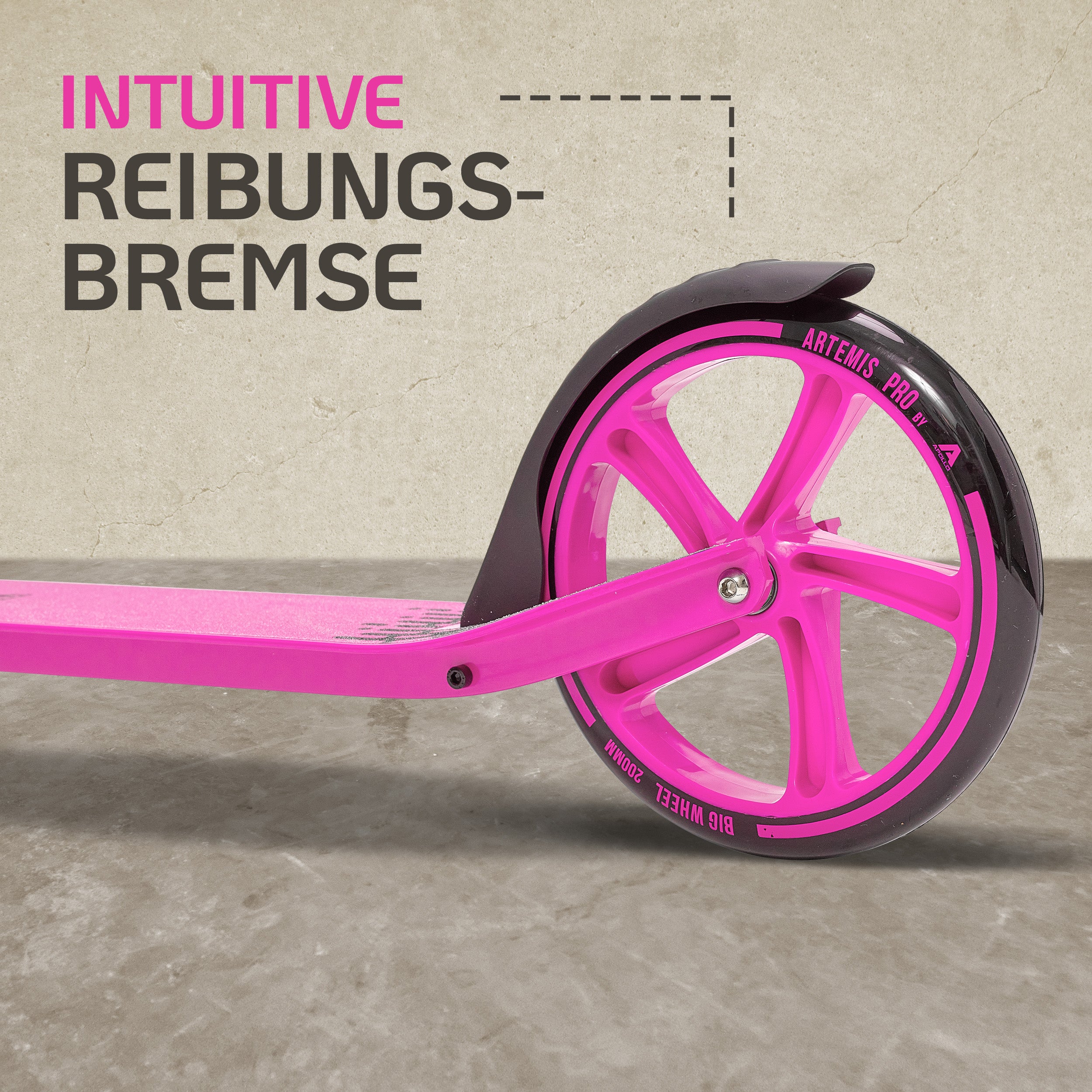 Apollo - Klappbarer City Roller "Artemis" höhenverstellbarer Tretroller für Kinder & Jugendliche - Pink