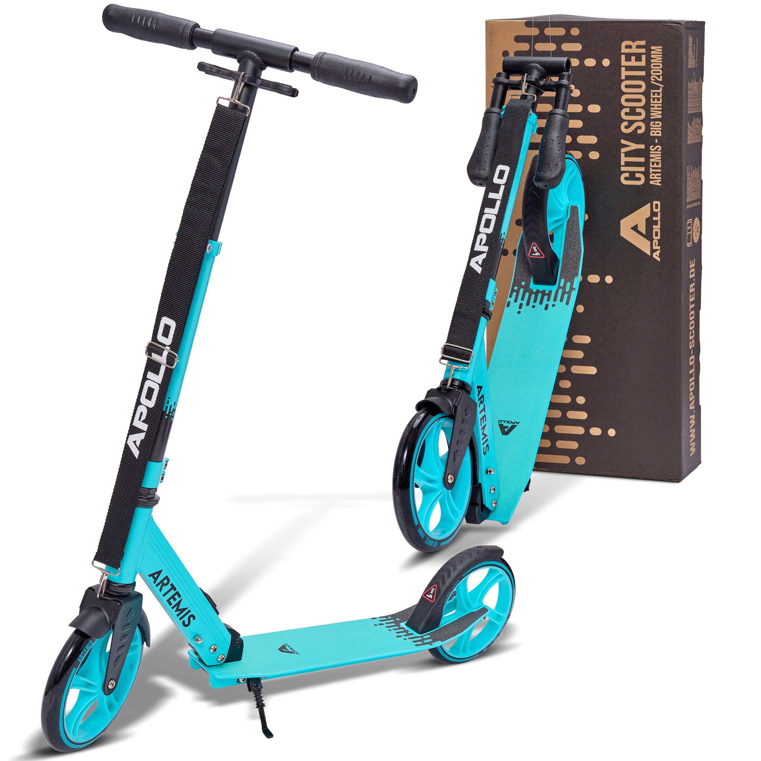 Apollo - Klappbarer City Roller "Artemis" höhenverstellbarer Tretroller für Kinder & Jugendliche - Mint