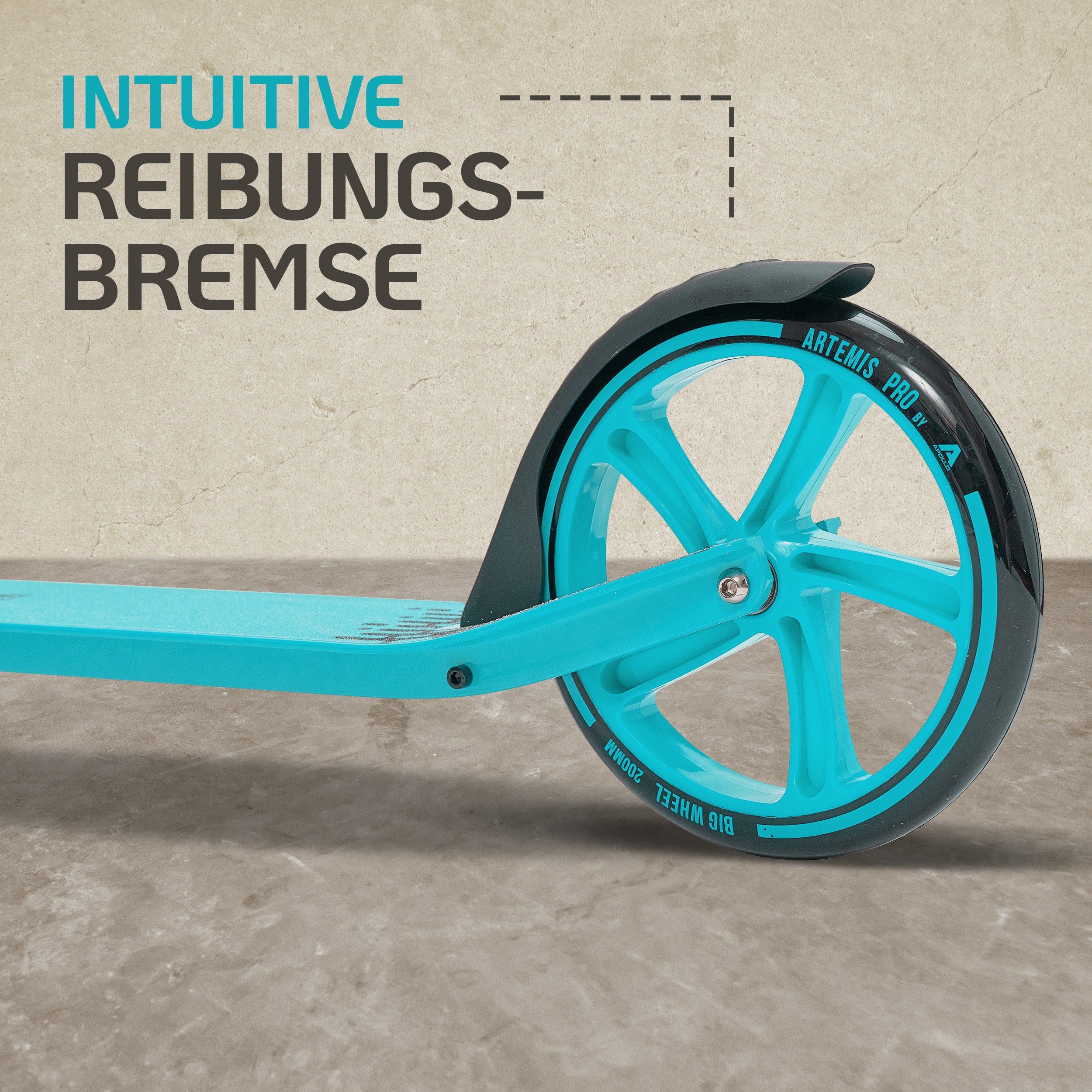 Apollo - Klappbarer City Roller "Artemis" höhenverstellbarer Tretroller für Kinder & Jugendliche - Mint