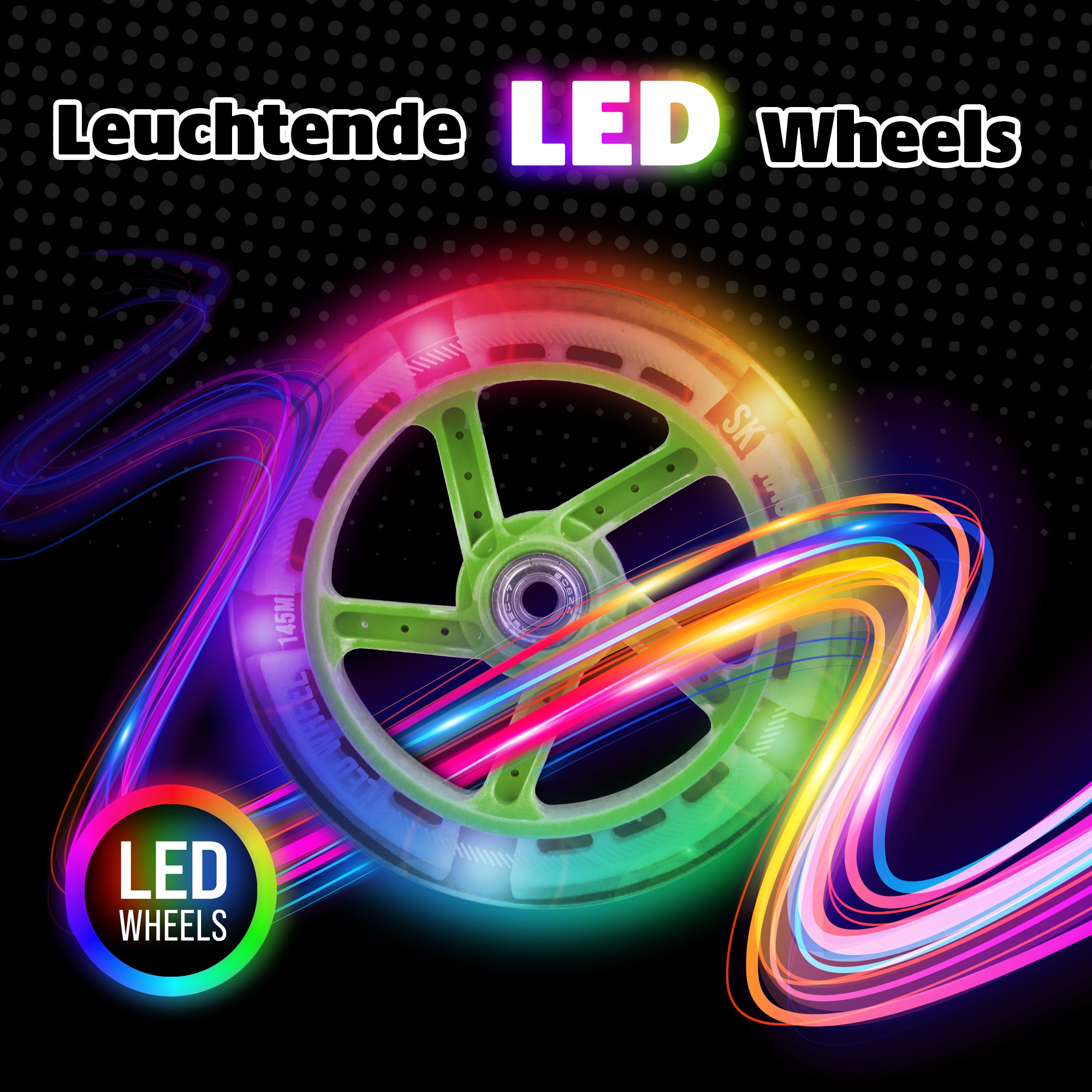 Apollo - Ersatzräderset für Skyracer - 145 mm Wheel Set - von Apollo - Green