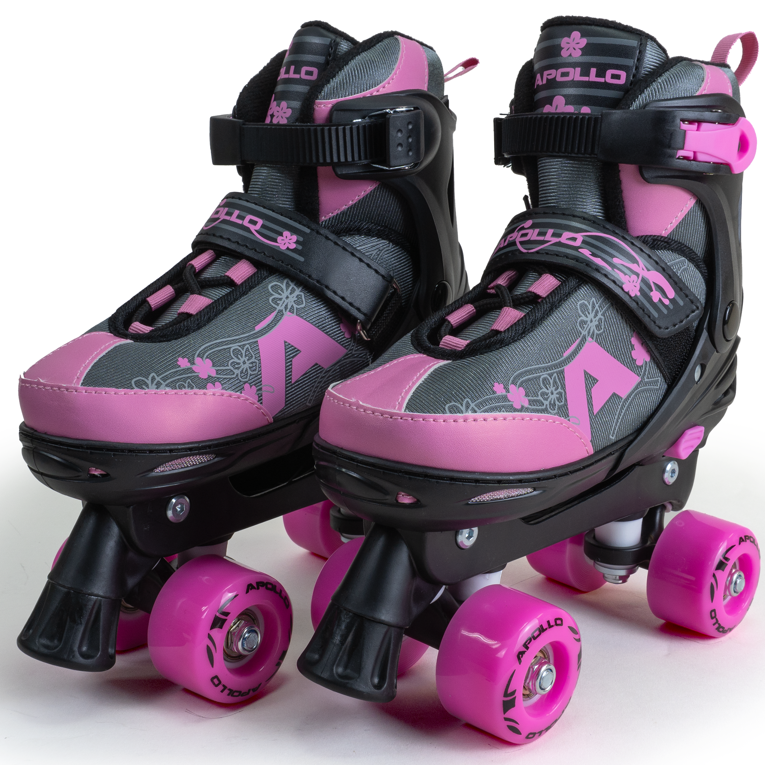 Apollo Funsport - Champion Adjustable Quad Skate - verstellbare Rollschuhe für Kinder & Jugendliche - Pink
