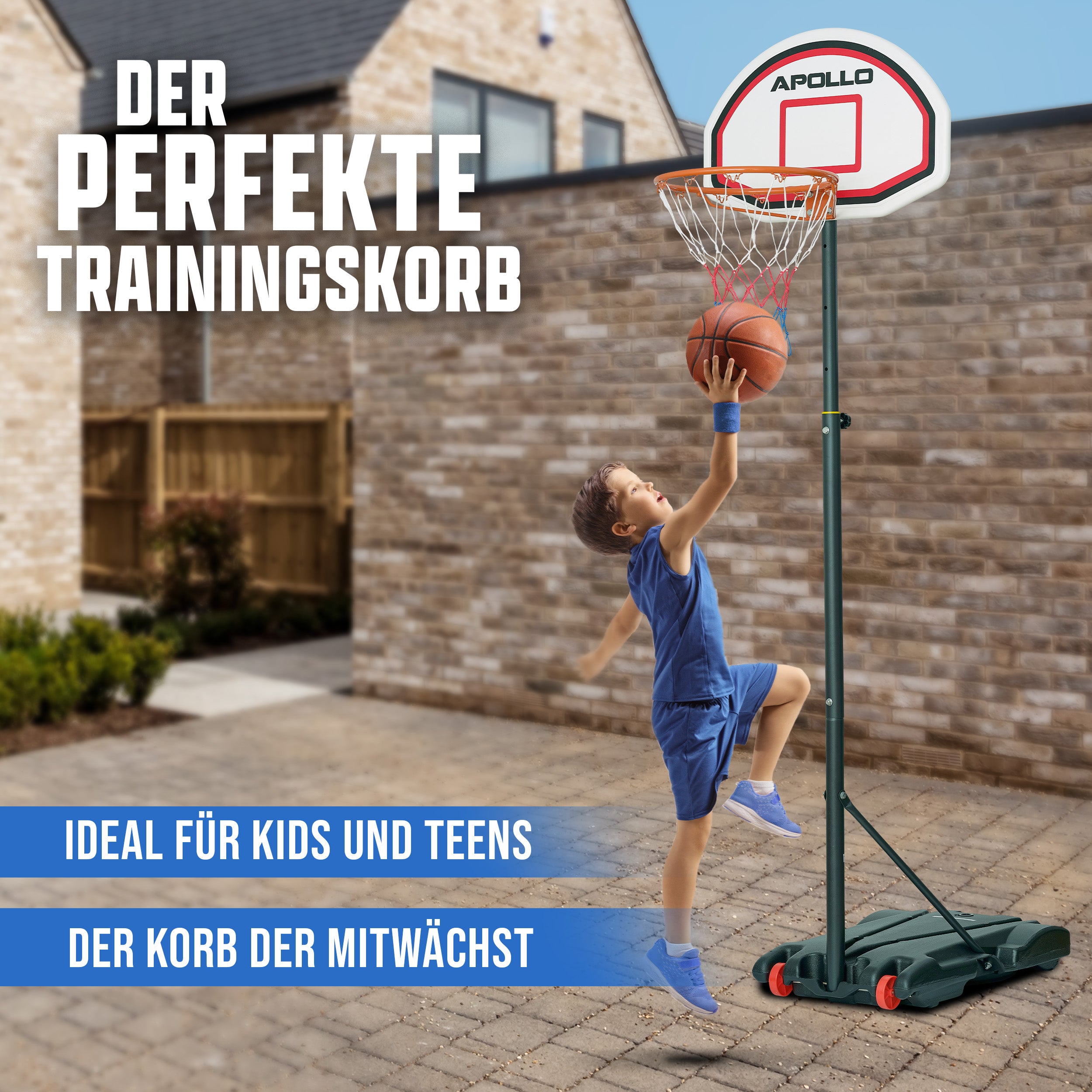 Apollo - Apollo Basketballkorb mit Ständer und Rollen - Classic