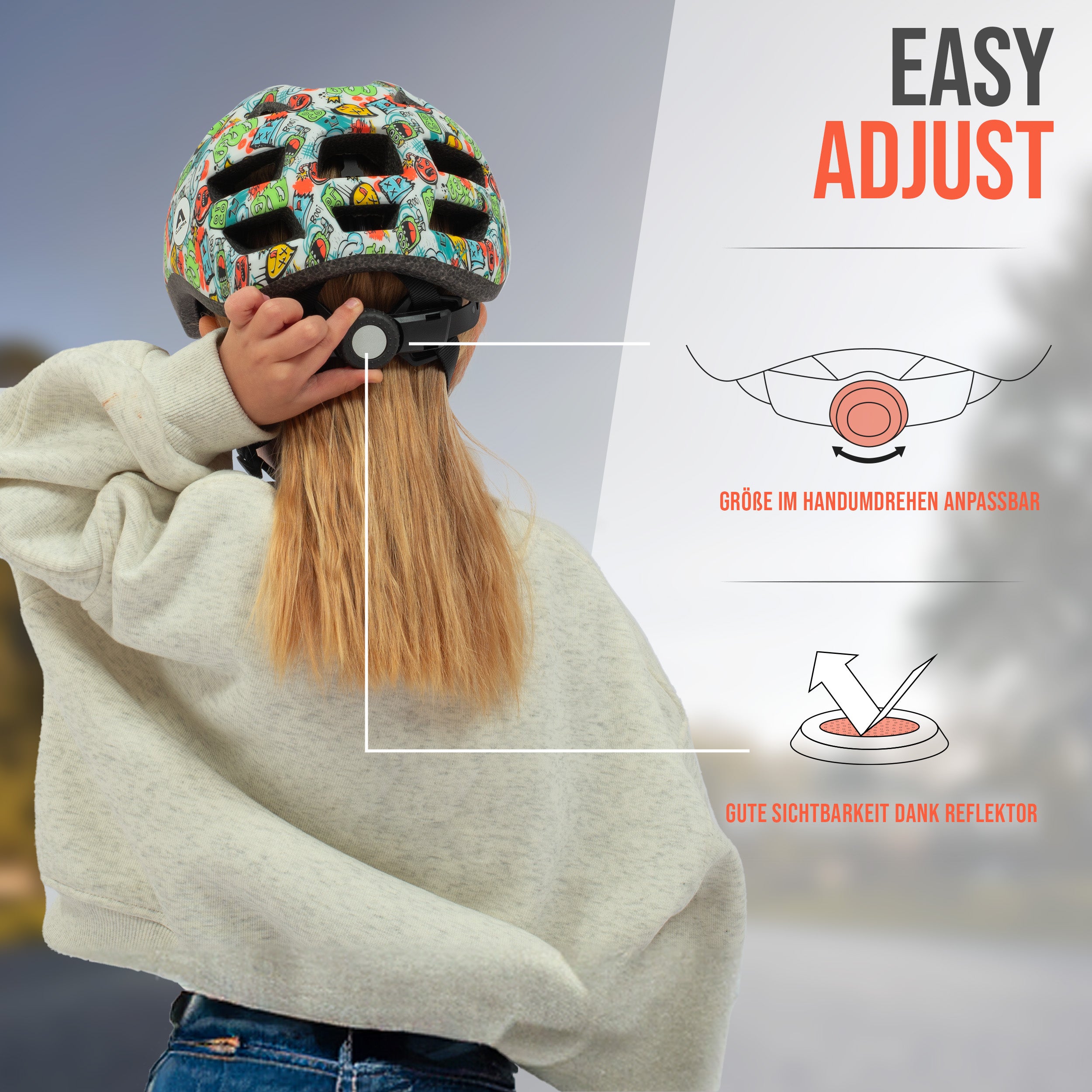 Apollo - Apollo Kinder Fahrradhelm, Helm für Kinder & Jugendliche, Multisport Helm - Monsta Mania