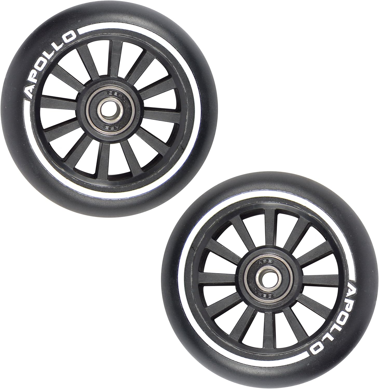 Apollo - Stunt Scooter 100mm ALU / PP Core Wheel Set - Schwarz - PP-Core