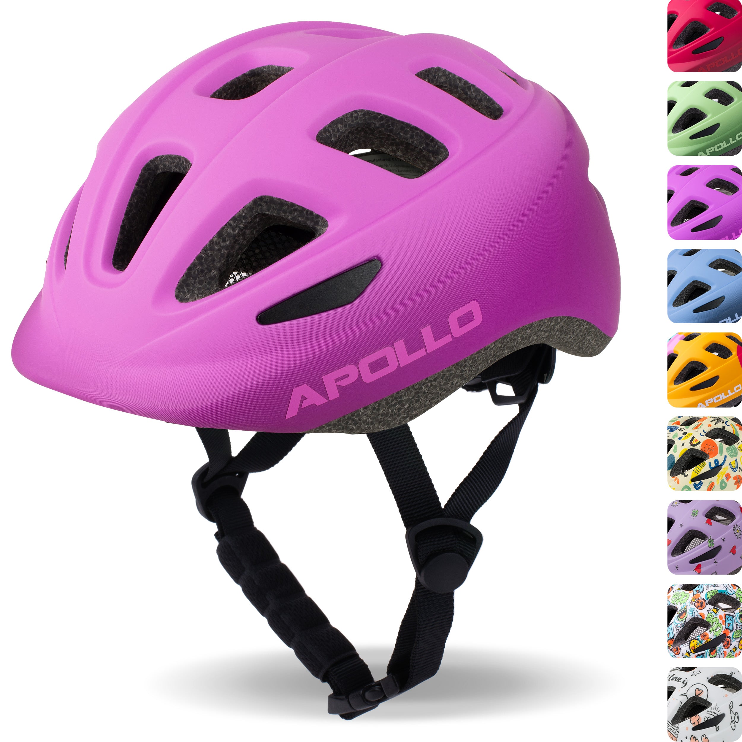 Apollo - Apollo Kinder Fahrradhelm, Helm für Kinder & Jugendliche, Multisport Helm - Pink Fade