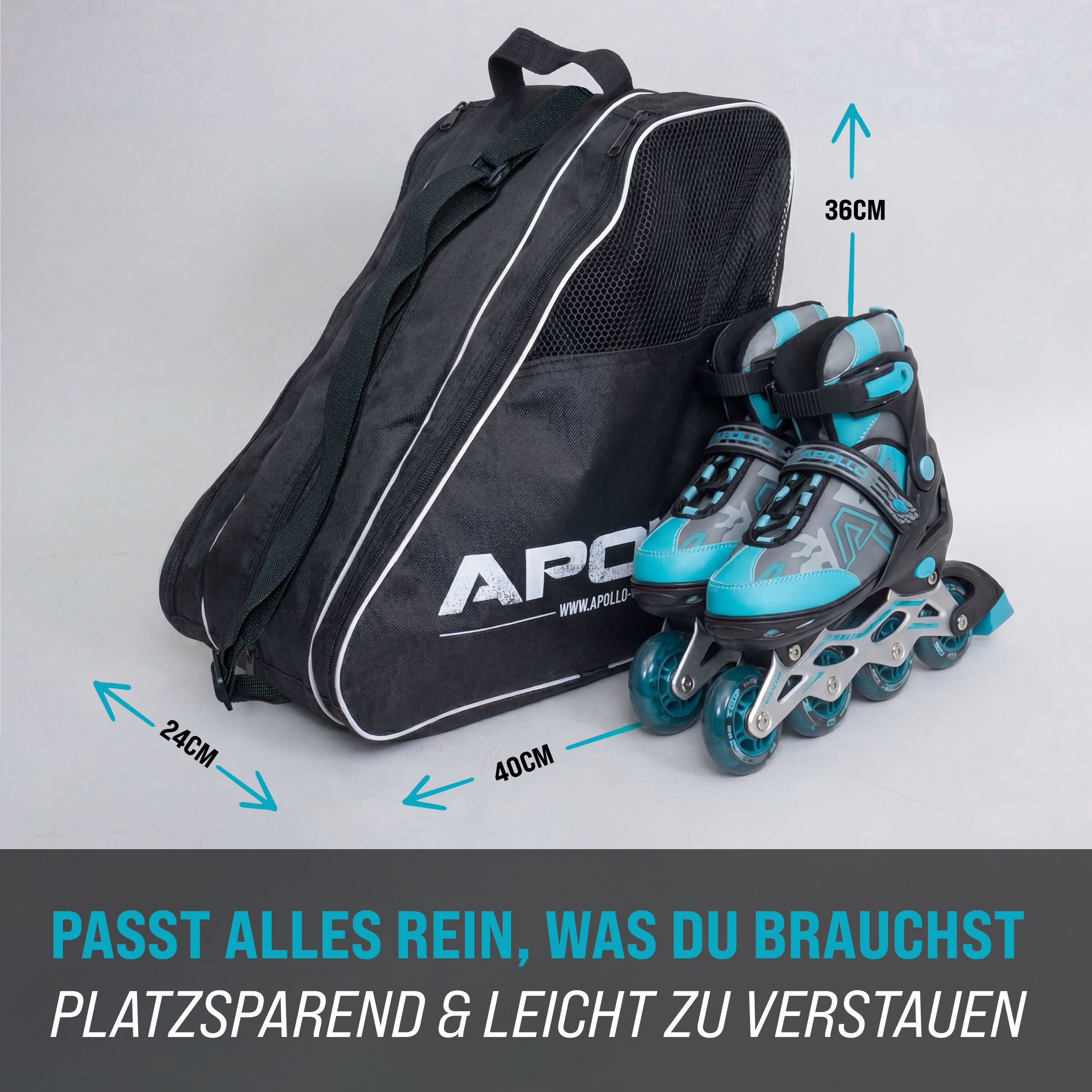 Apollo Funsport - Apollo Skate Bag 2026, Tasche für Inliner, Rollschuhe und Zubehör -
