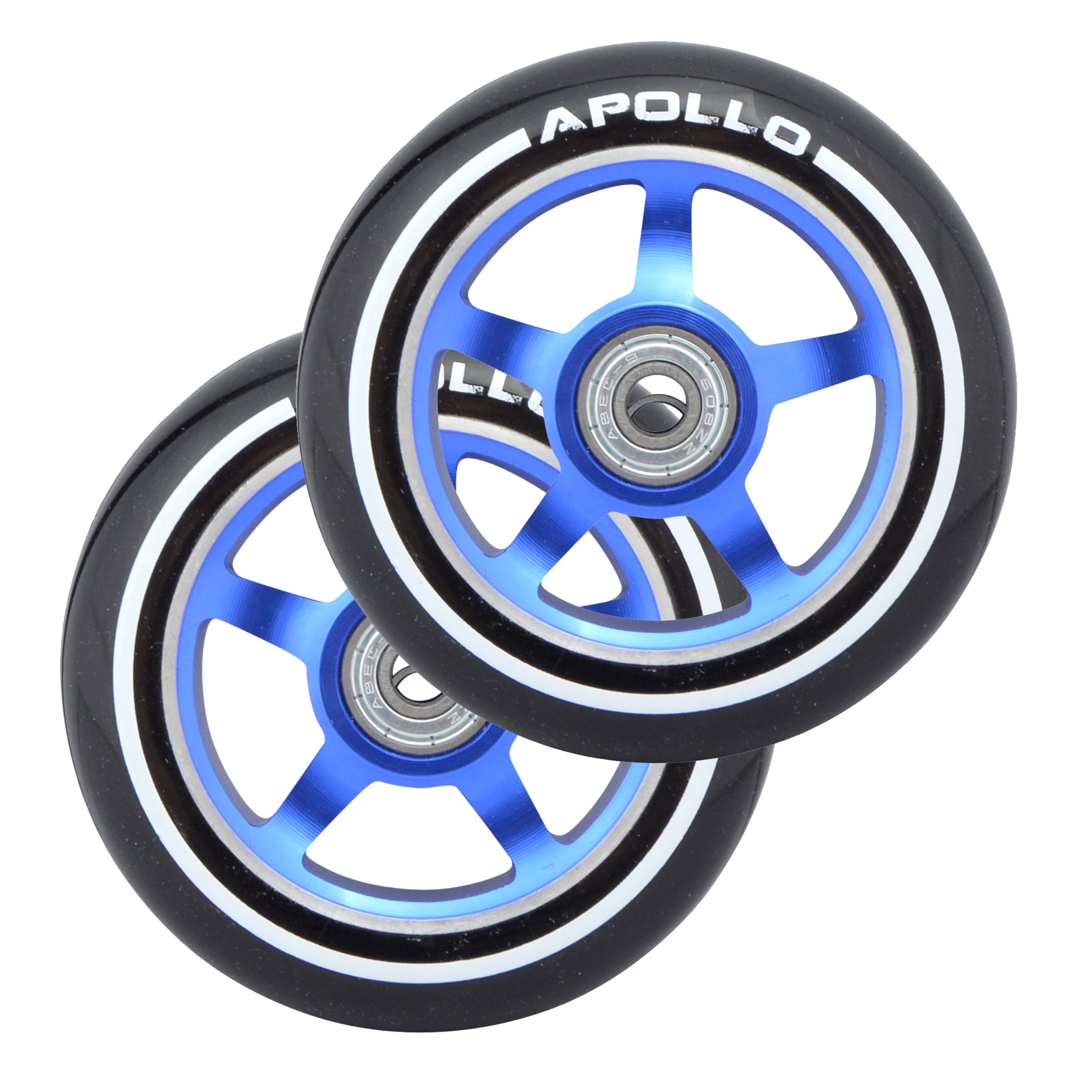 Apollo - Stunt Scooter 100mm ALU / PP Core Wheel Set - Blau - ALU Core