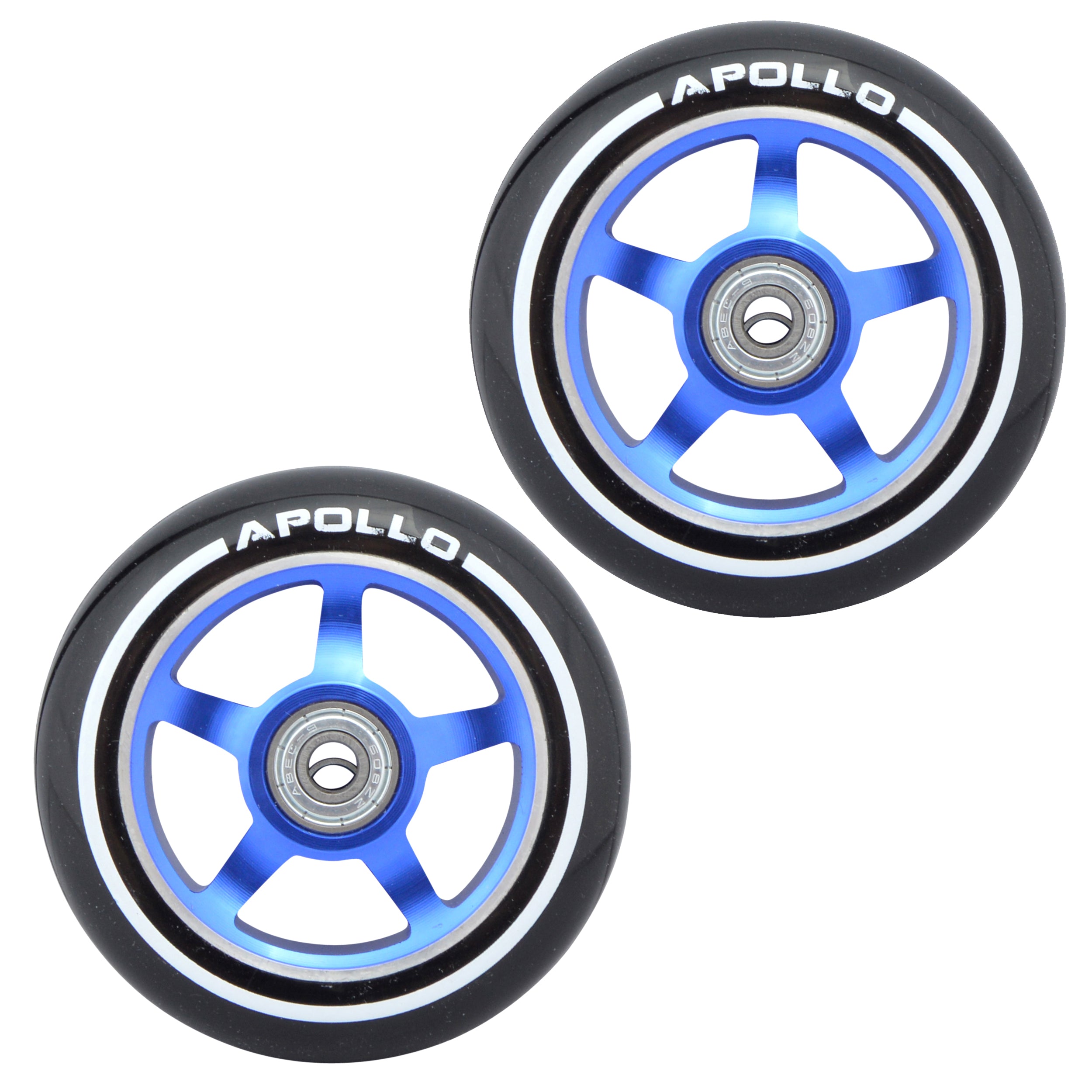 Apollo - Stunt Scooter 100mm ALU / PP Core Wheel Set - Blau - ALU Core