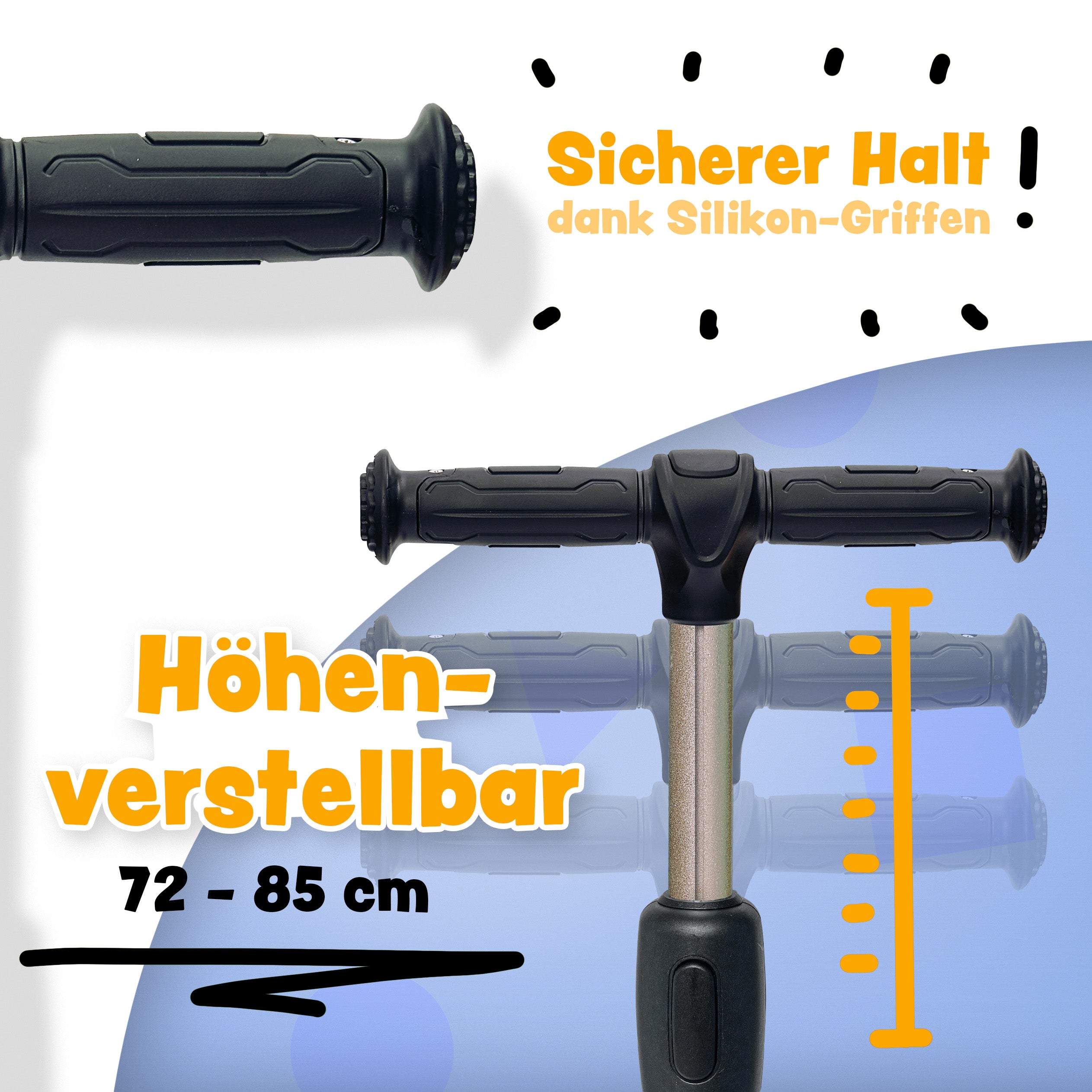 Apollo - Kinderscooter "KidsPro4" klappbarer LED Roller - Schwarz