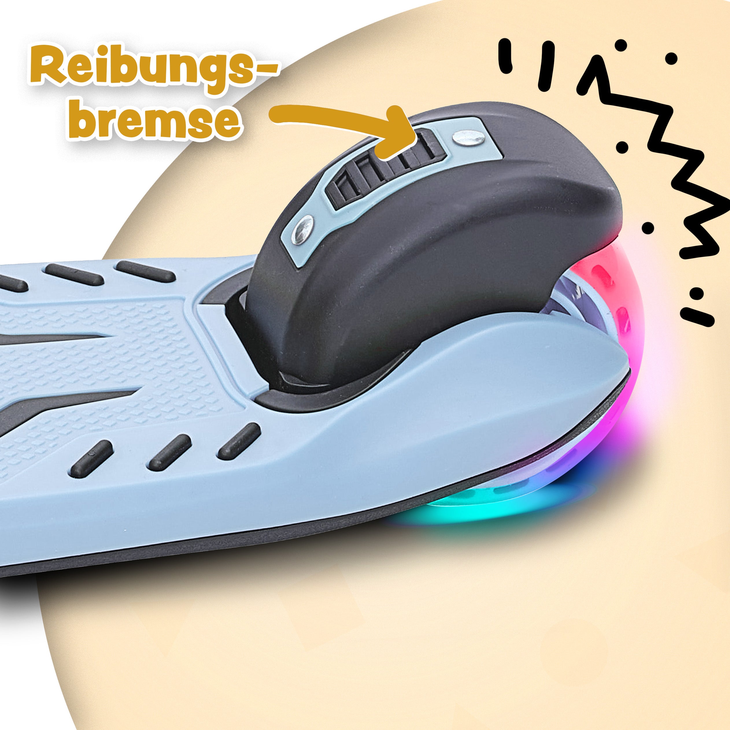 Apollo - Kinderscooter "KidsPro4" klappbarer LED Roller - Blau