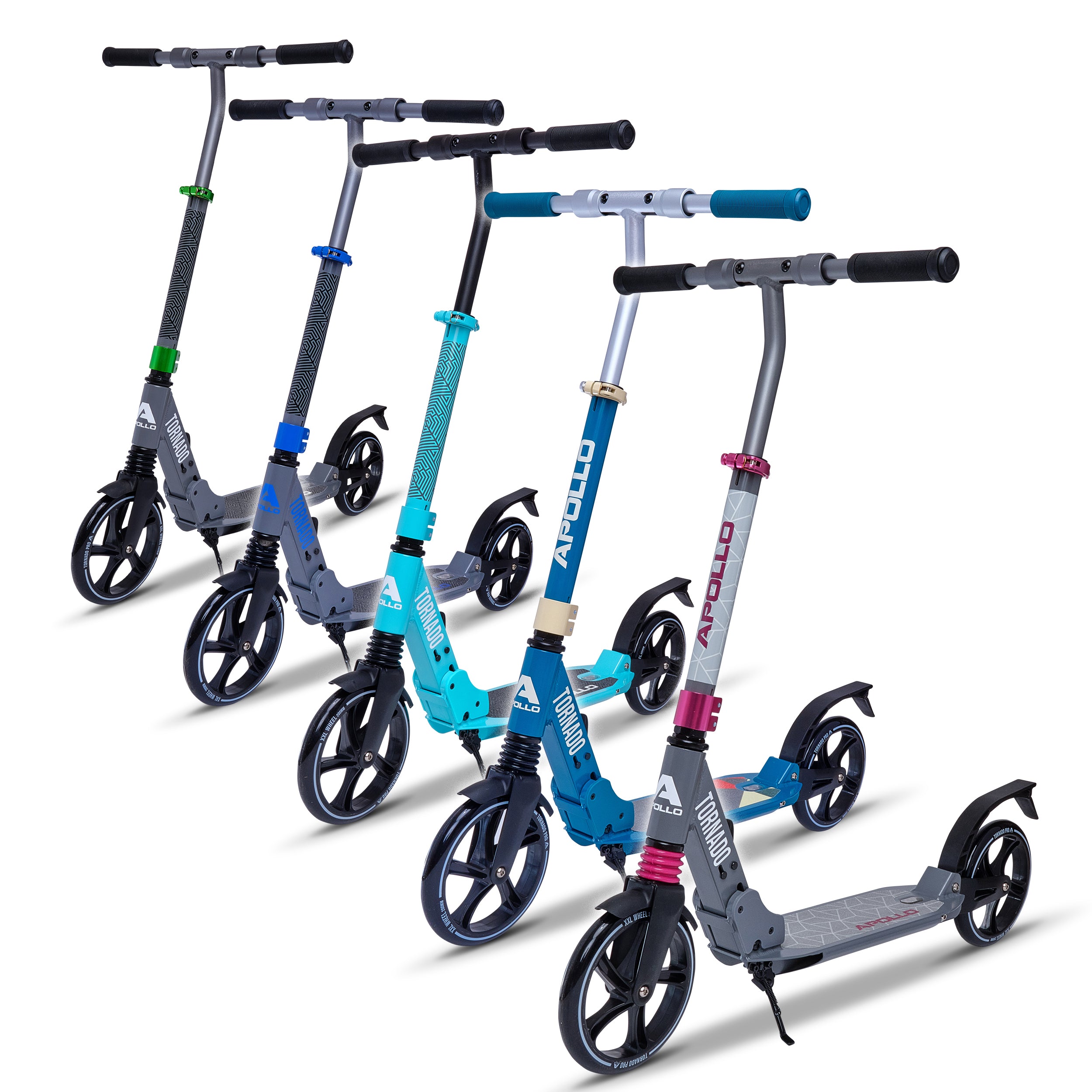 Apollo - High End Scooter Erwachsene - "Tornado 2.0" Cityroller Kinder ab 7 Jahre -