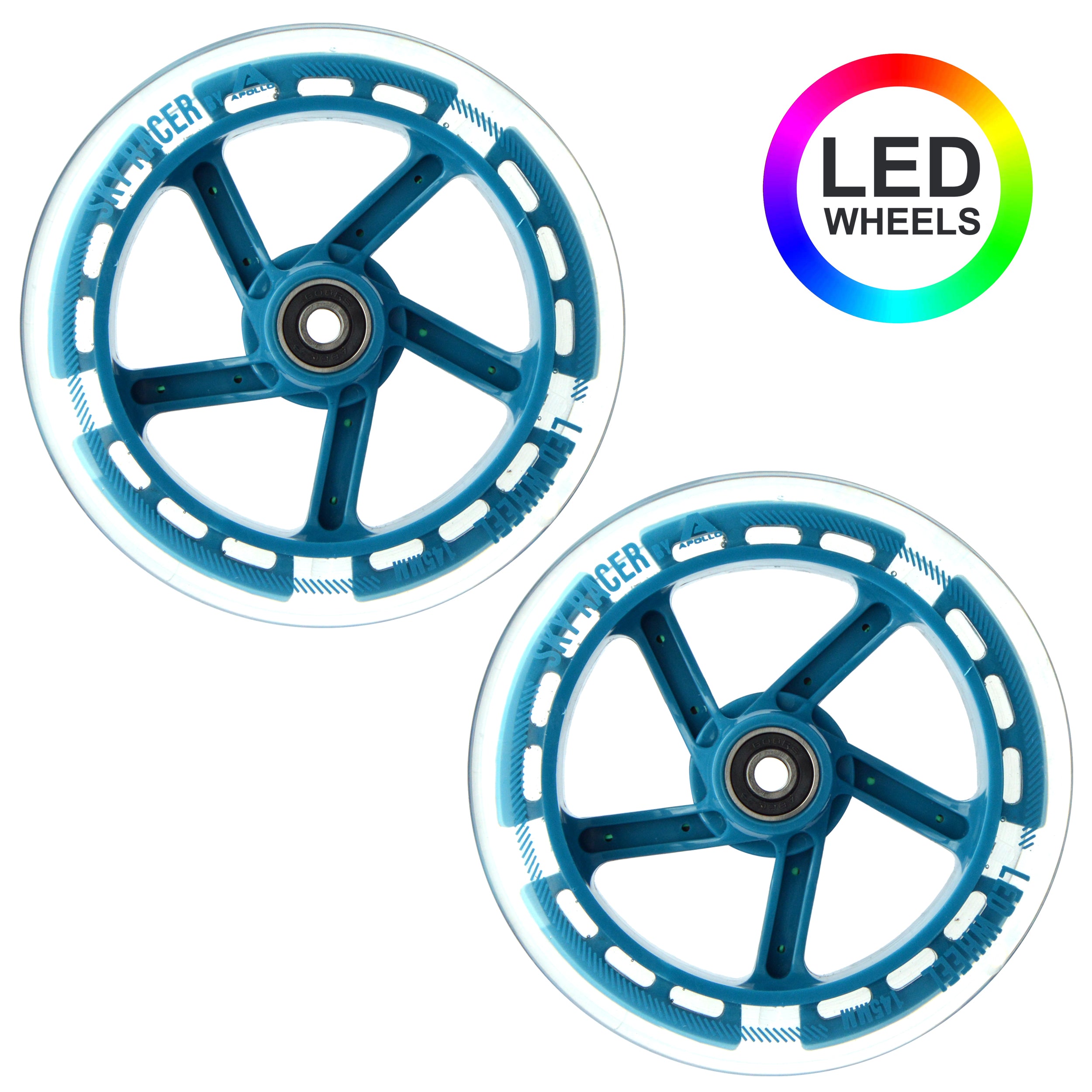 Apollo - Ersatzräderset für Skyracer - 145 mm Wheel Set - von Apollo - Blau