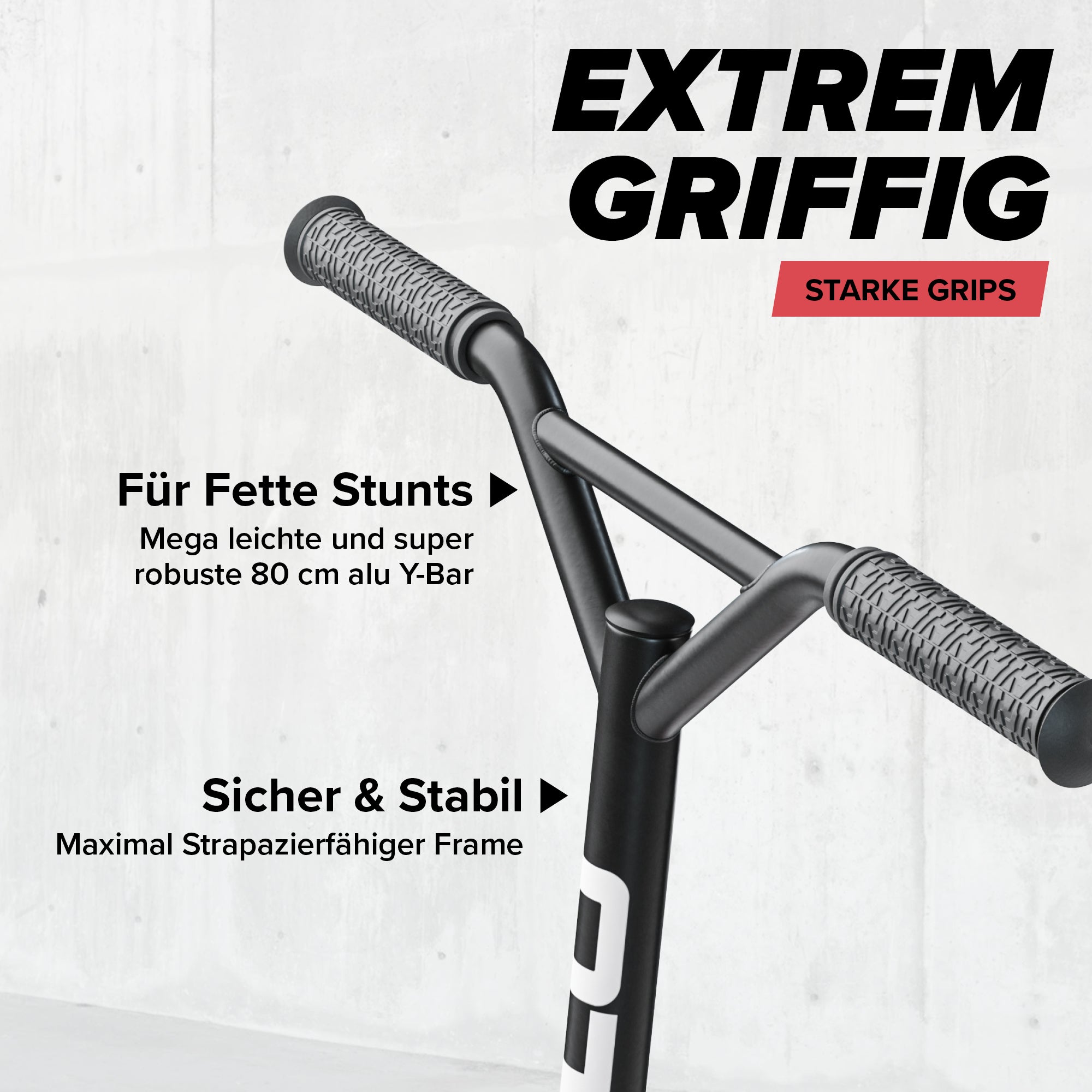 Apollo - Stunt Scooter - Genius Pro Robuster Kinder Scooter mit ABEC 9 Kugellager - Red Ink