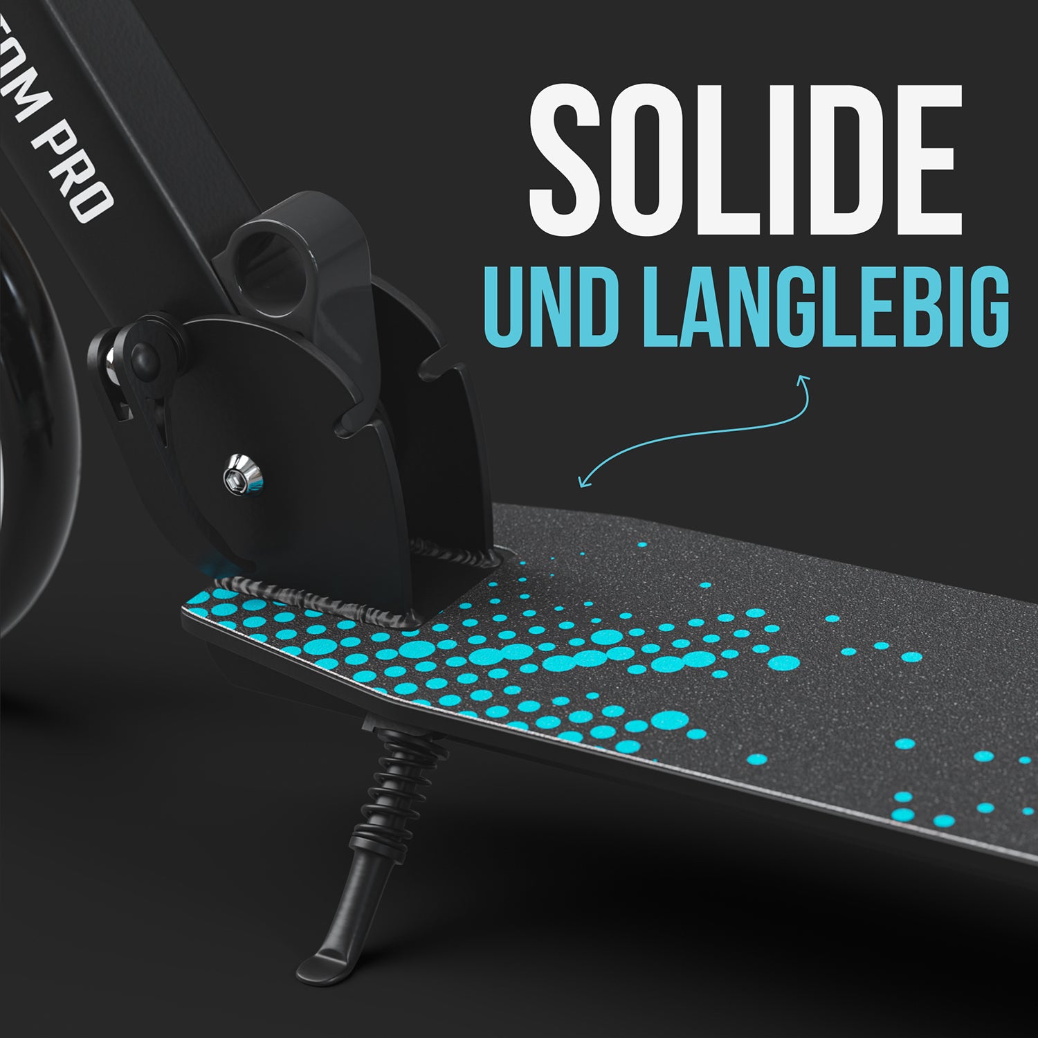 Apollo - Klappbarer City Roller für Kinder "Phantom" höhenverstellbarer Tretroller - Blau