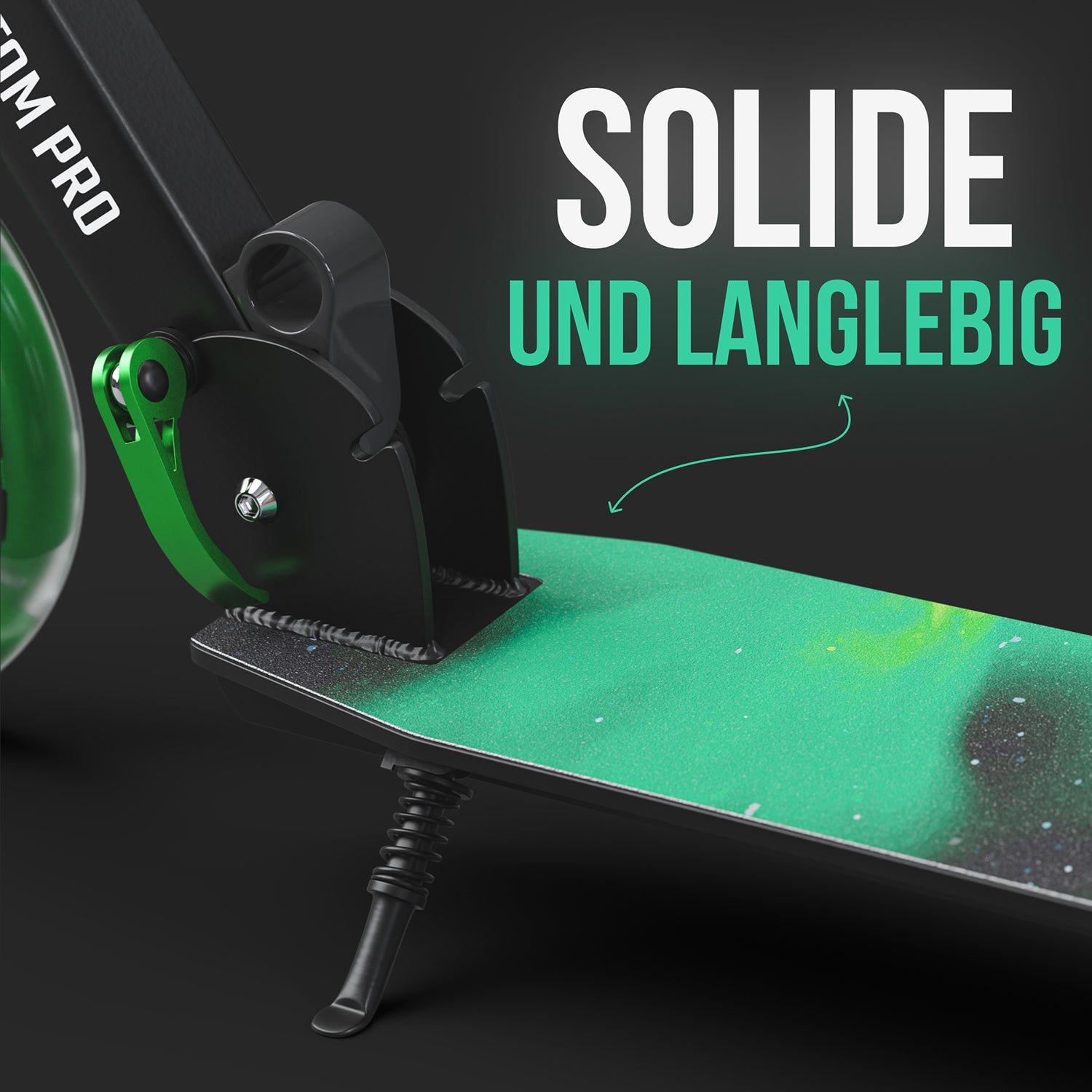 Apollo - Klappbarer City Roller für Kinder "Phantom" höhenverstellbarer Tretroller - Meteor