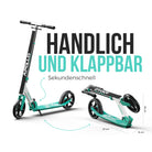 Apollo - Klappbarer City Roller für Kinder "Phantom" höhenverstellbarer Tretroller - Mint