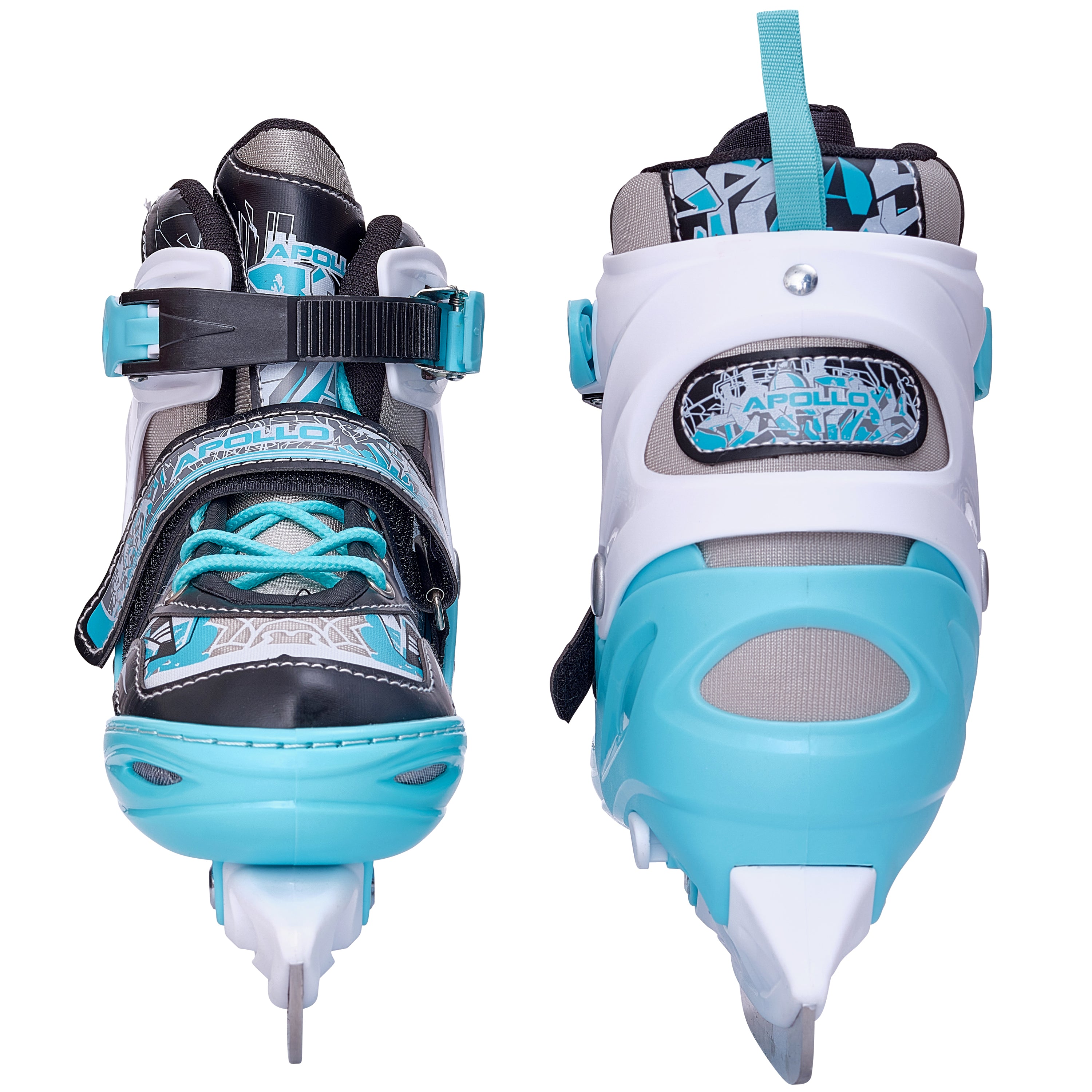 Apollo - Ice Skates X Pro verstellbare Schlittschuhe für Damen & Kinder - Mint/Schwarz -