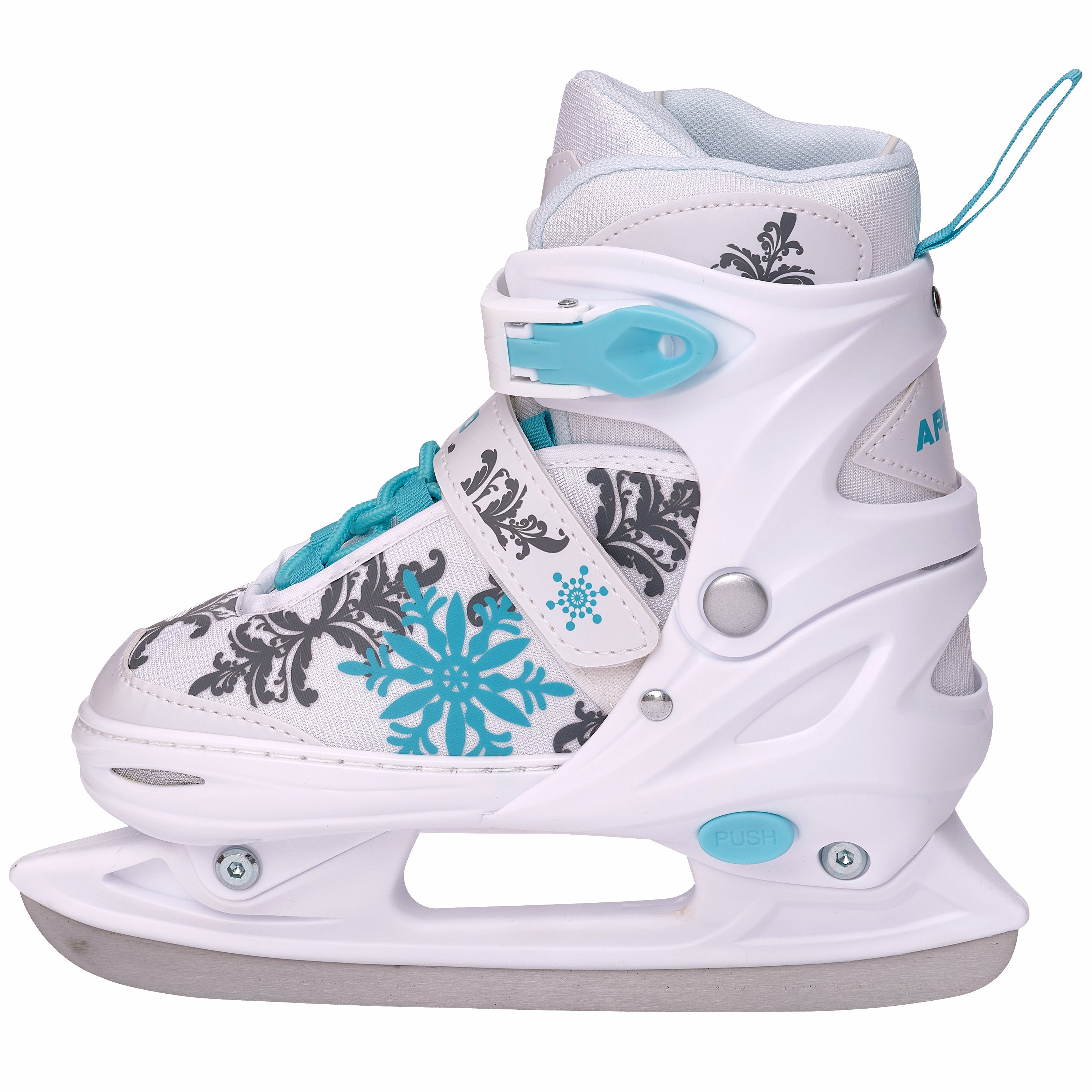 Apollo - Ice Skates X Pro verstellbare Schlittschuhe für Damen & Kinder - Weiß/Mint -
