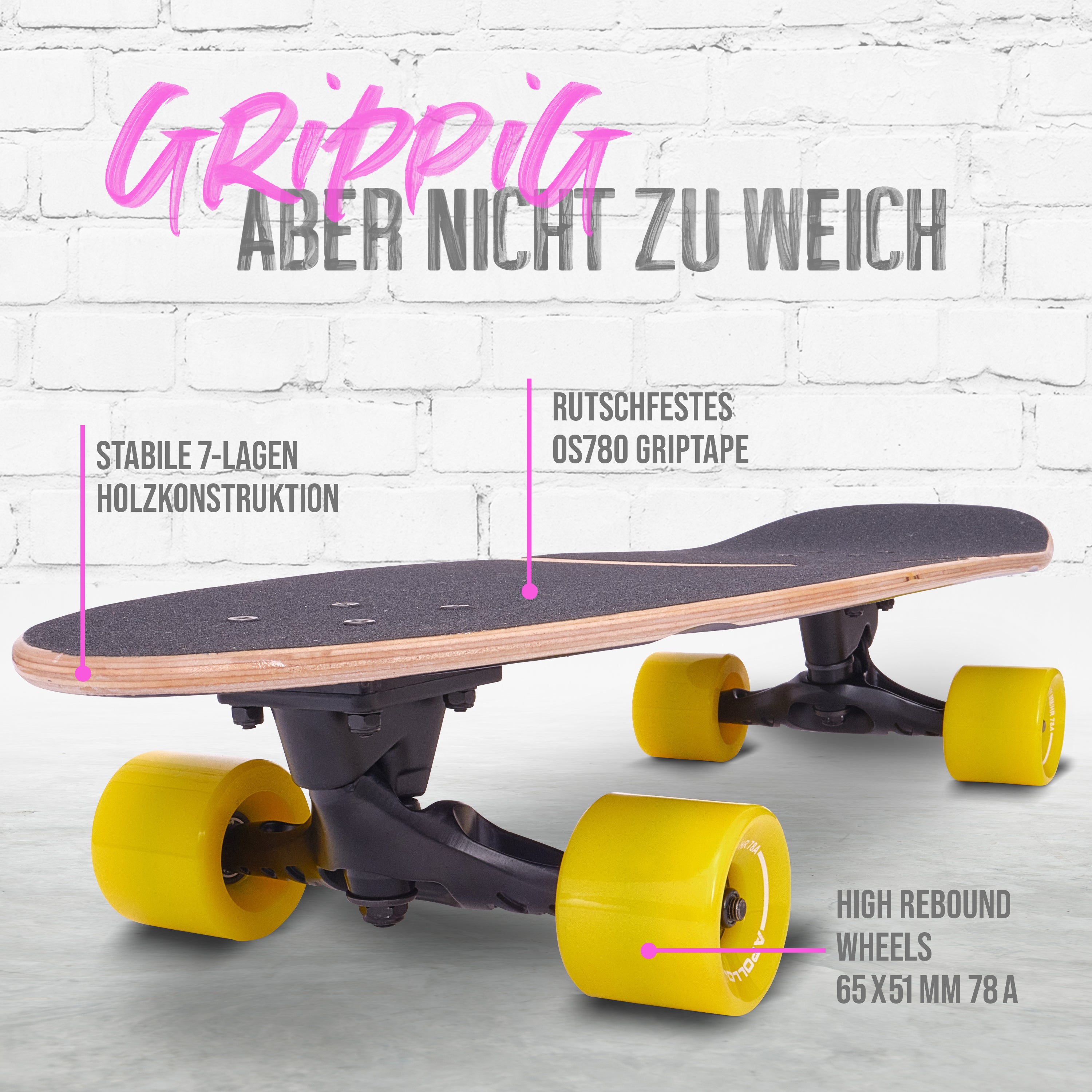 Apollo - Surf Style Board - Miami Sunset -