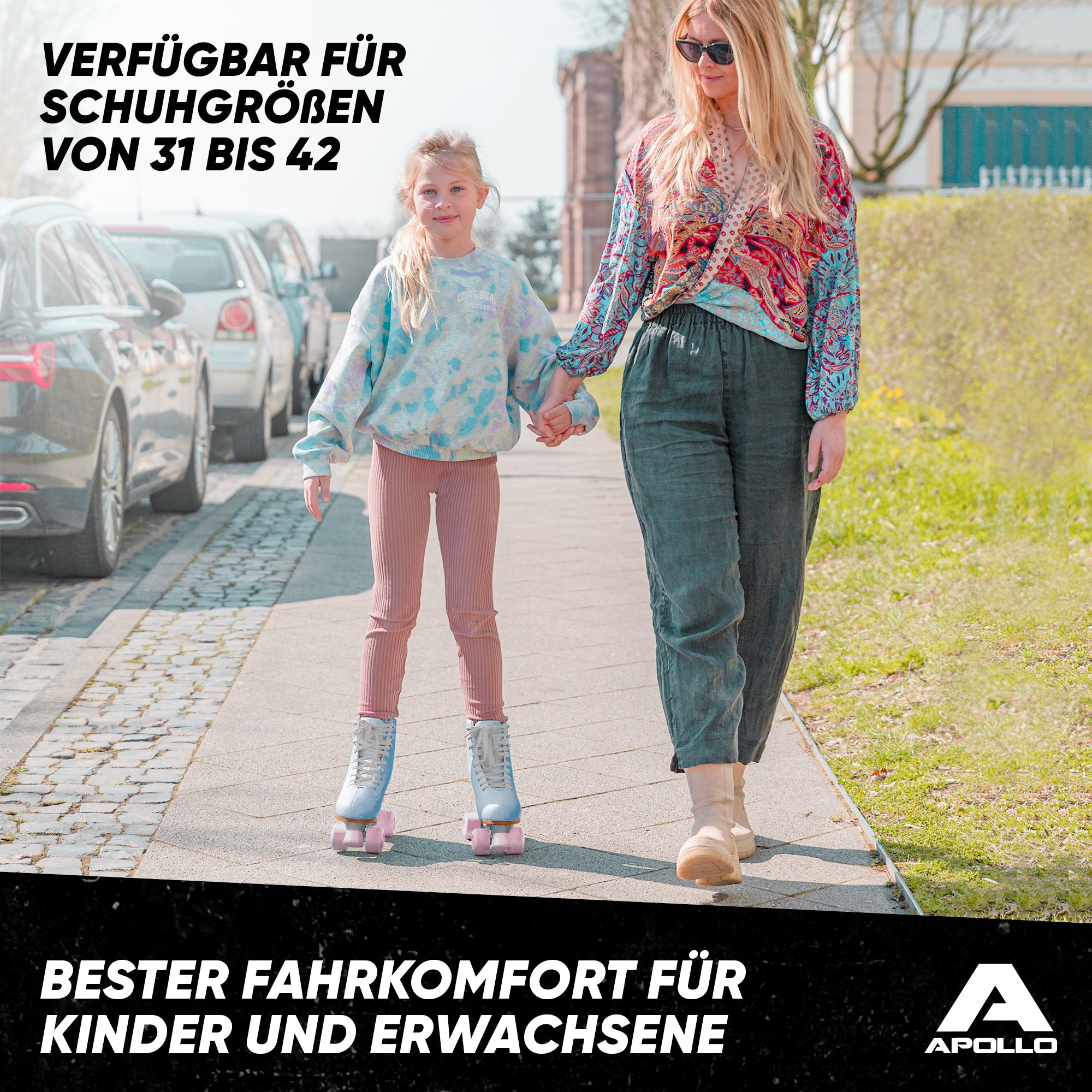 Apollo - Classic Roller Rollschuhe für Kinder und Erwachsene - Nightfever blue -