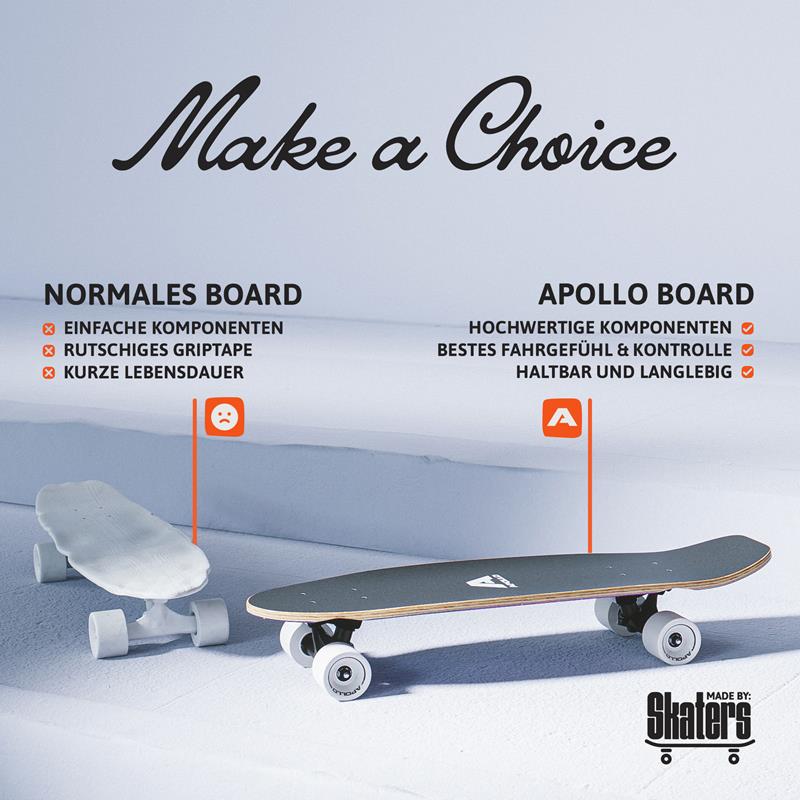 Apollo - Mini-Longboard - Nebula Midi - 27" Midi Cruiser als Komplett-Board -