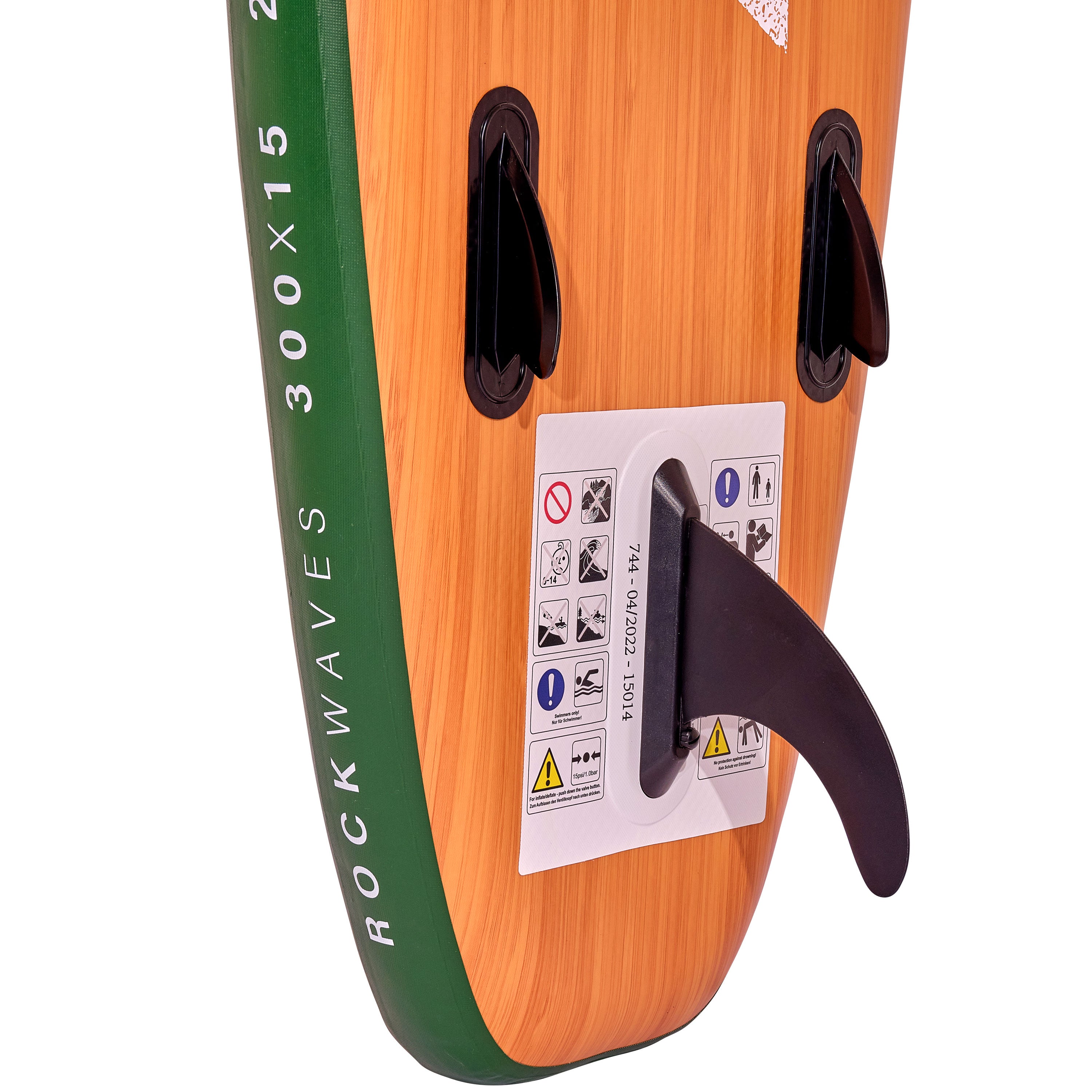 Apollo Funsport - SUP Board Komplett-Set Aufblasbares Stand Up Paddle Board - Wood - Wood Green