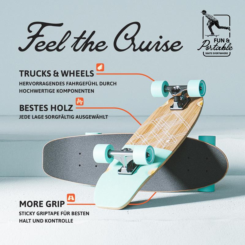 Apollo - Mini - Longboard - Savaii - 27" Midi Cruiser als Komplett-Board -