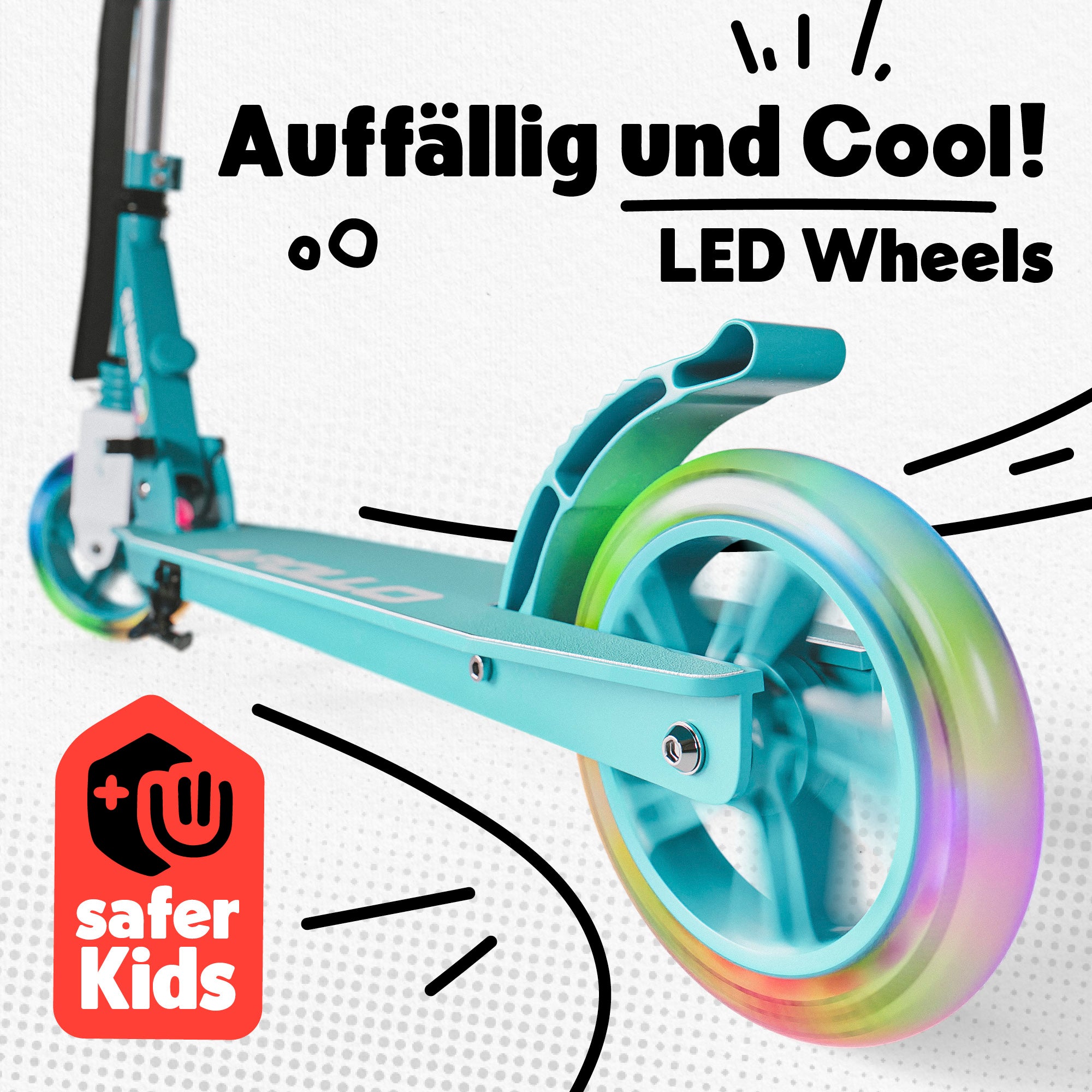 Apollo - 145mm City Scooter mit Federung "Skyracer" klappbar und höhenverstellbar - Mint